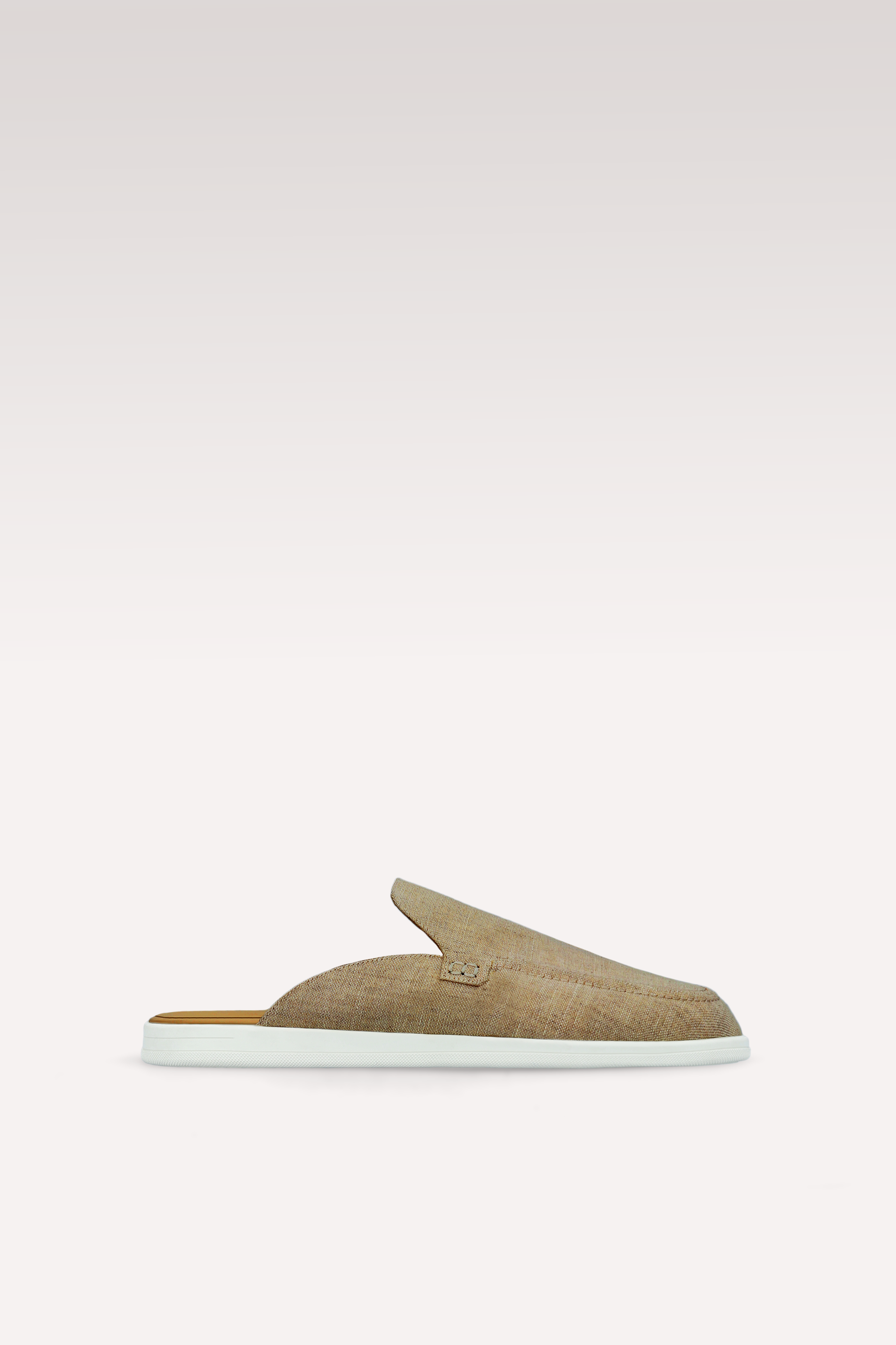 MONZA TAUPE LINEN MULES