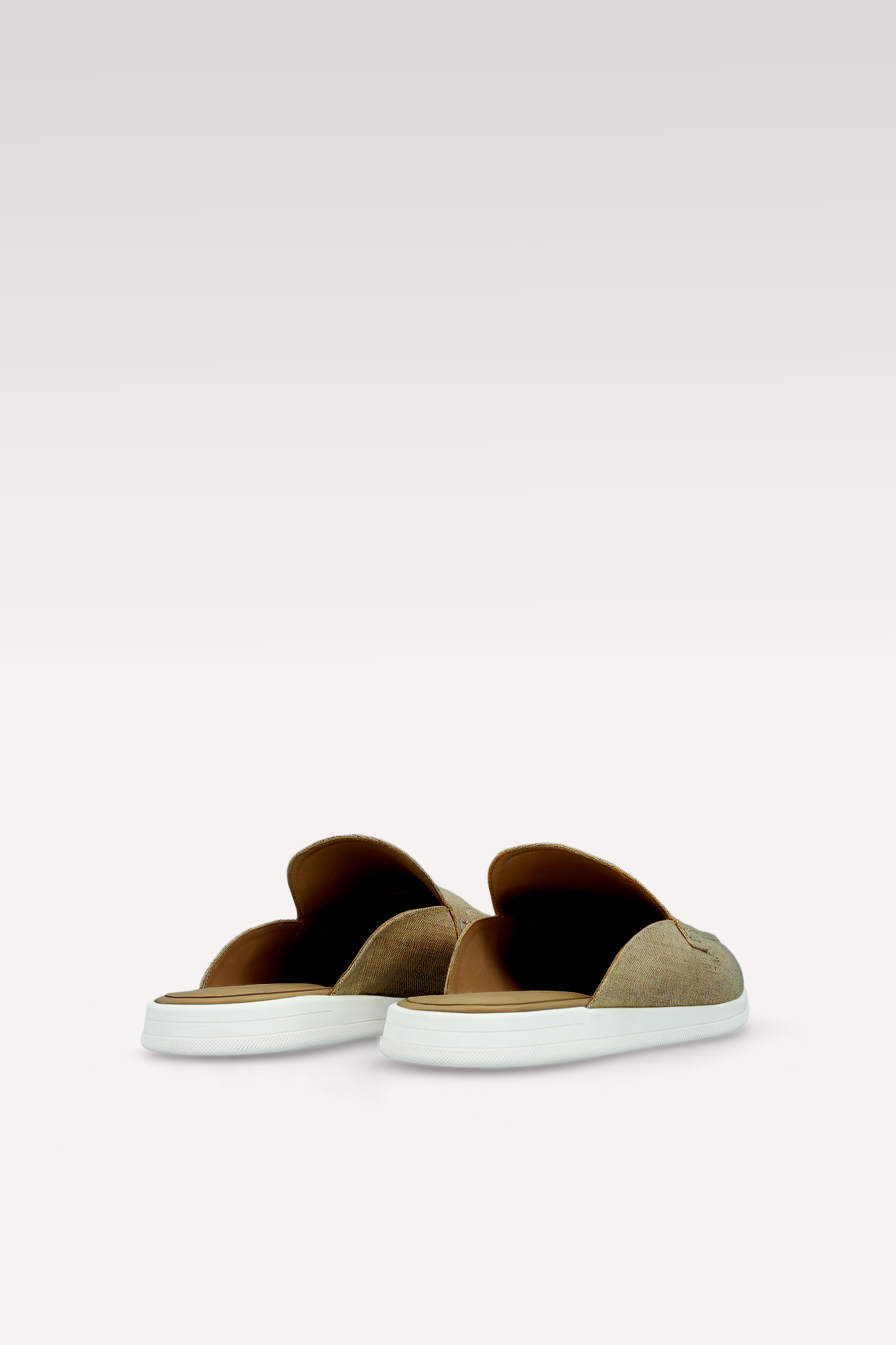 MONZA TAUPE LINEN MULES