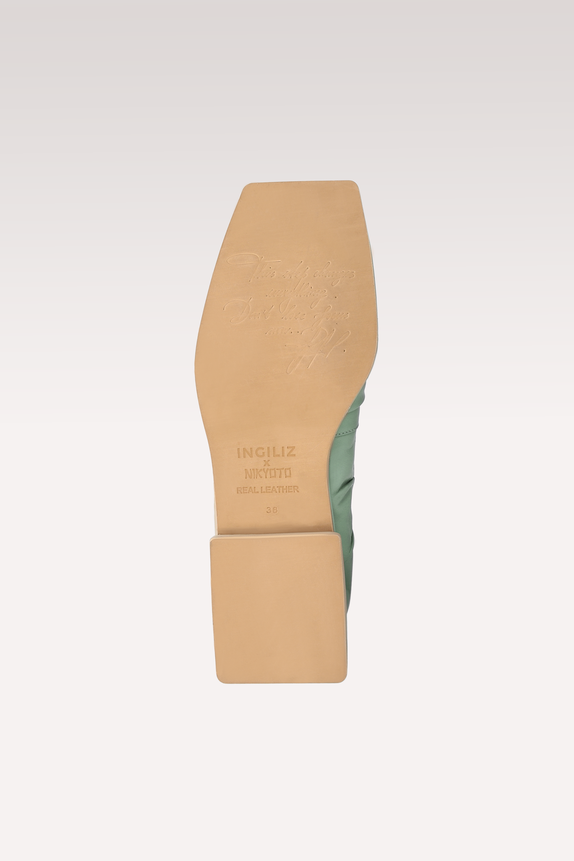 GETA MINT LEATHER LOAFERS