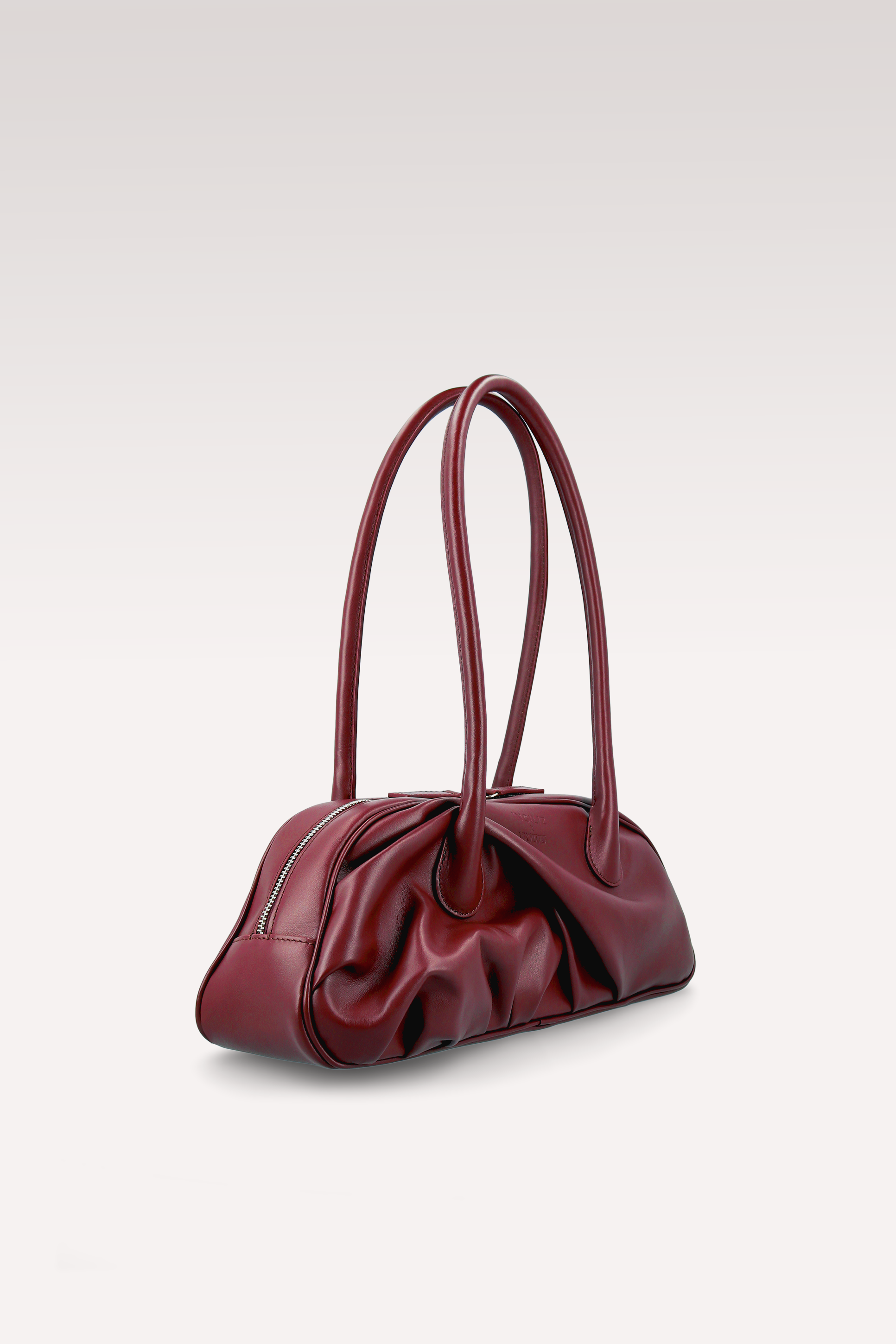 BORSA A TRACOLLA NAMI IN PELLE NAPPA BORDEAUX