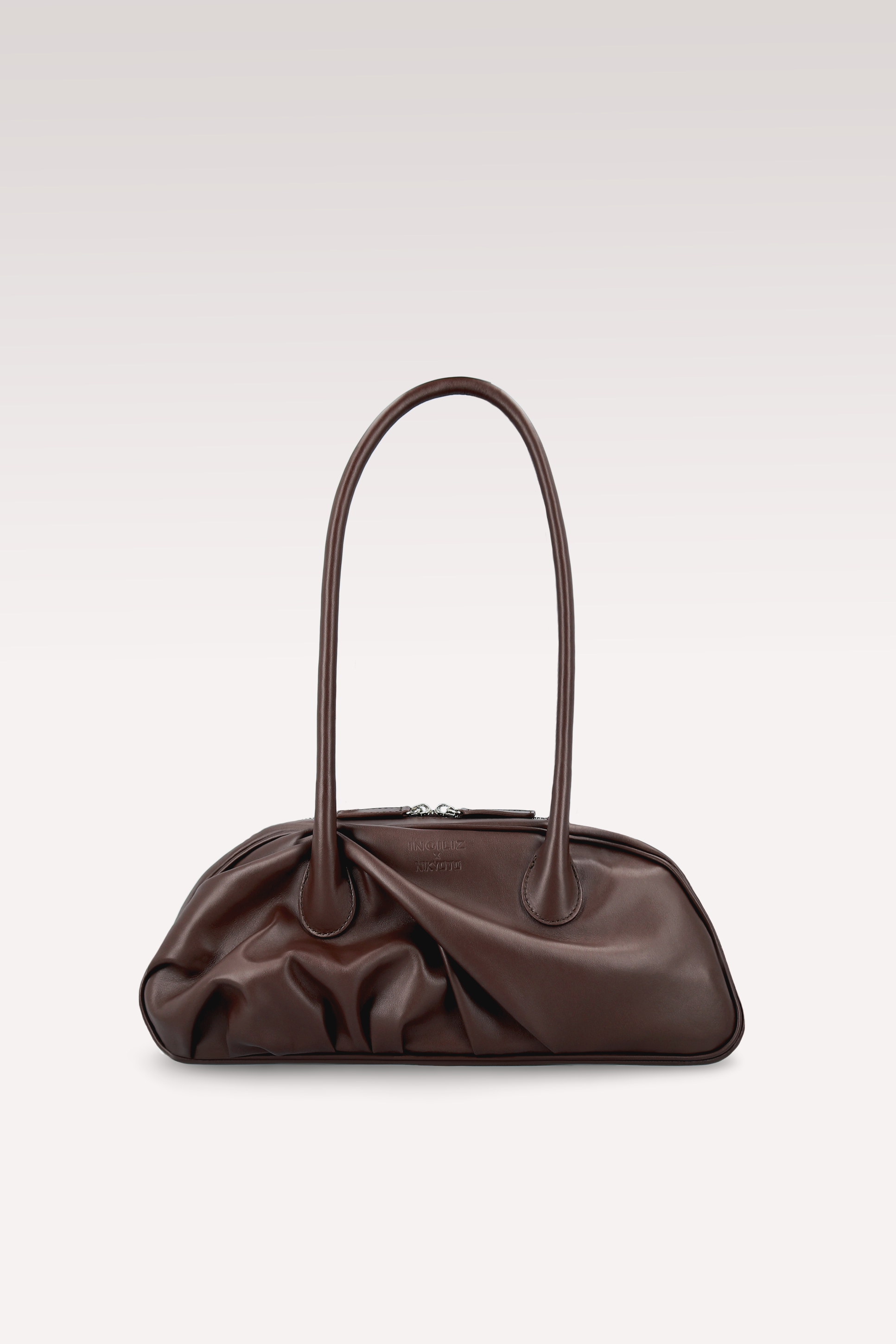 NAMI BROWN NAPPA LEATHER SHOUDER BAG