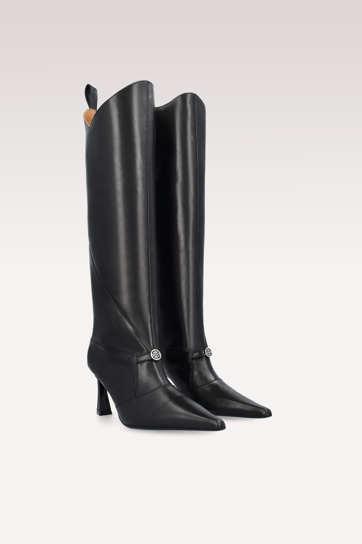 ZERA BLACK LEATHER BOOTS