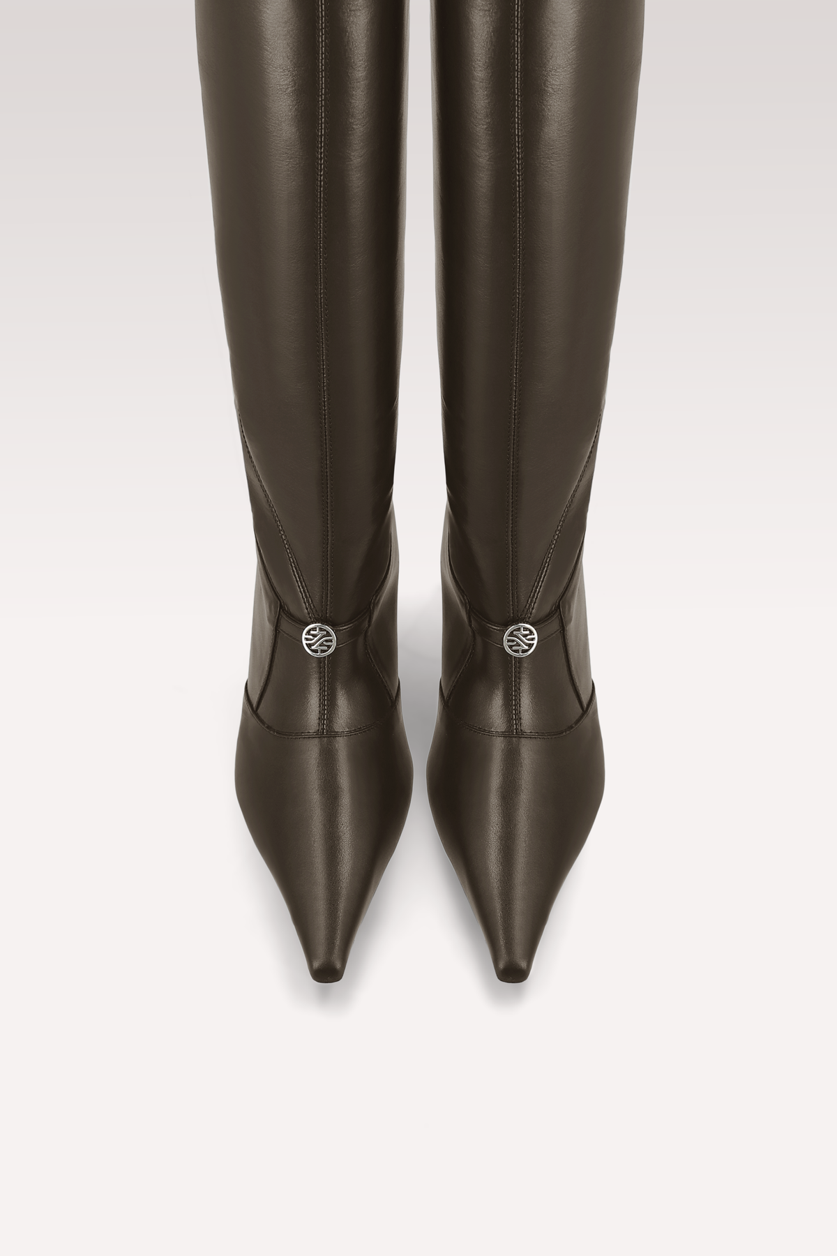 ZERA CHOCOLATE BROWN LEATHER BOOTS