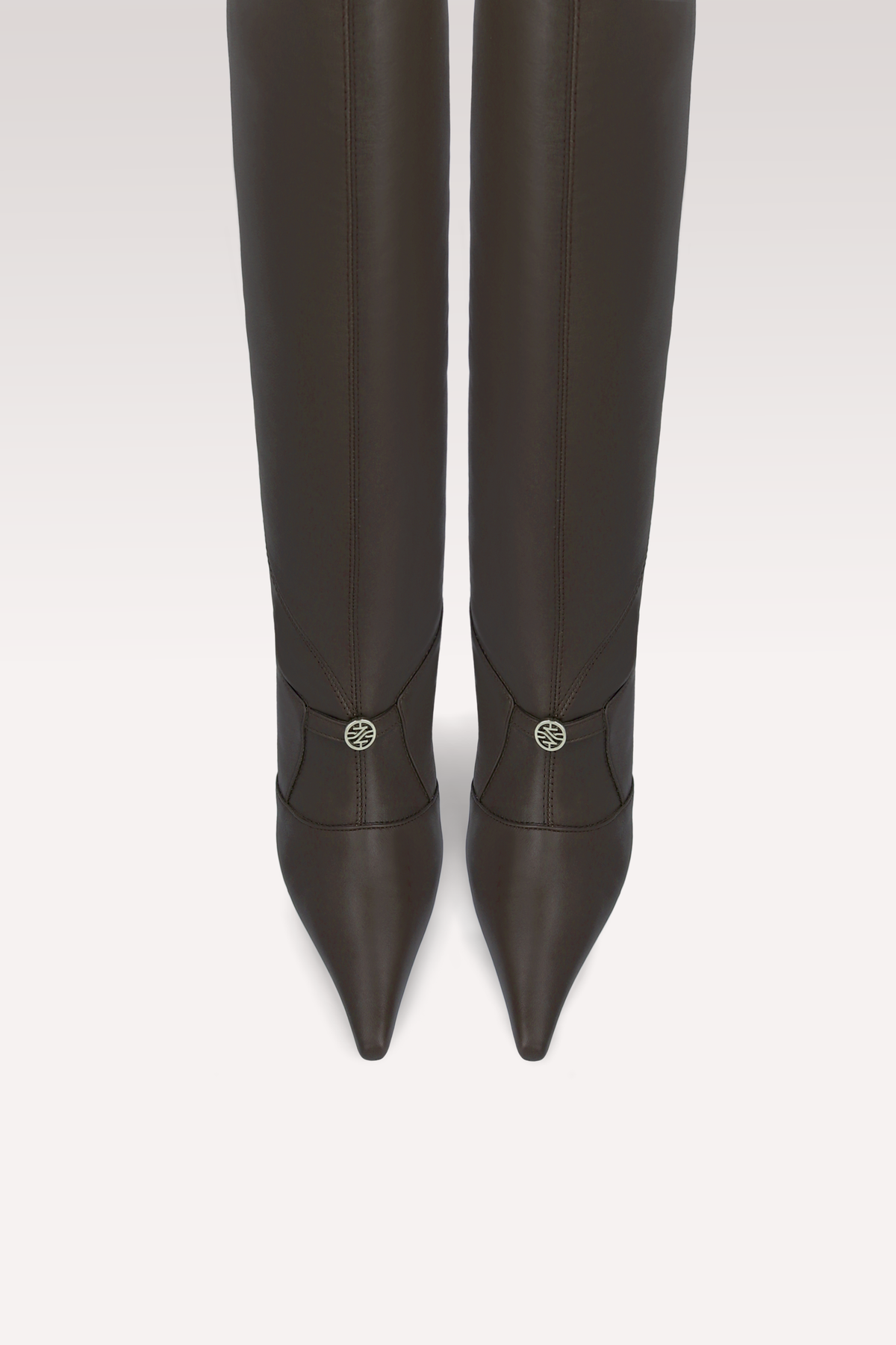 ZERA CHOCOLATE BROWN LEATHER BOOTS
