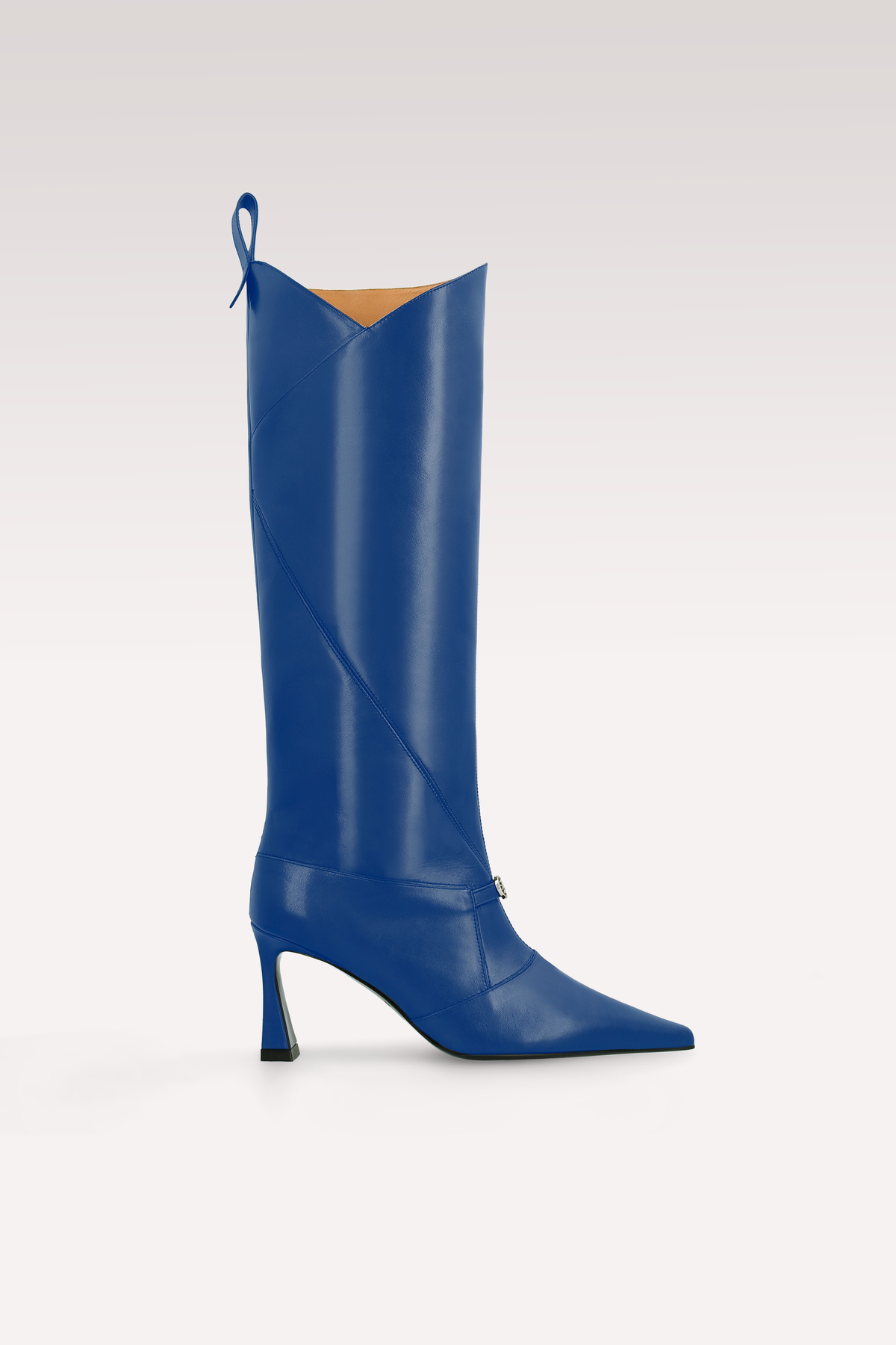 ZERA INK BLUE LEATHER BOOTS