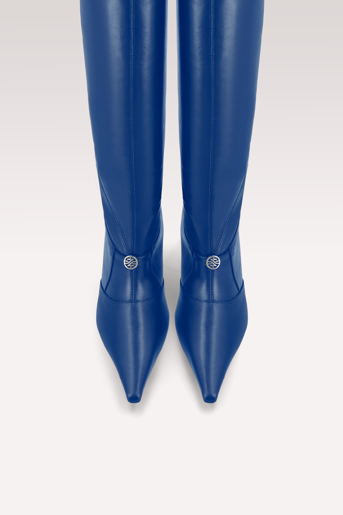 ZERA INK BLUE LEATHER BOOTS