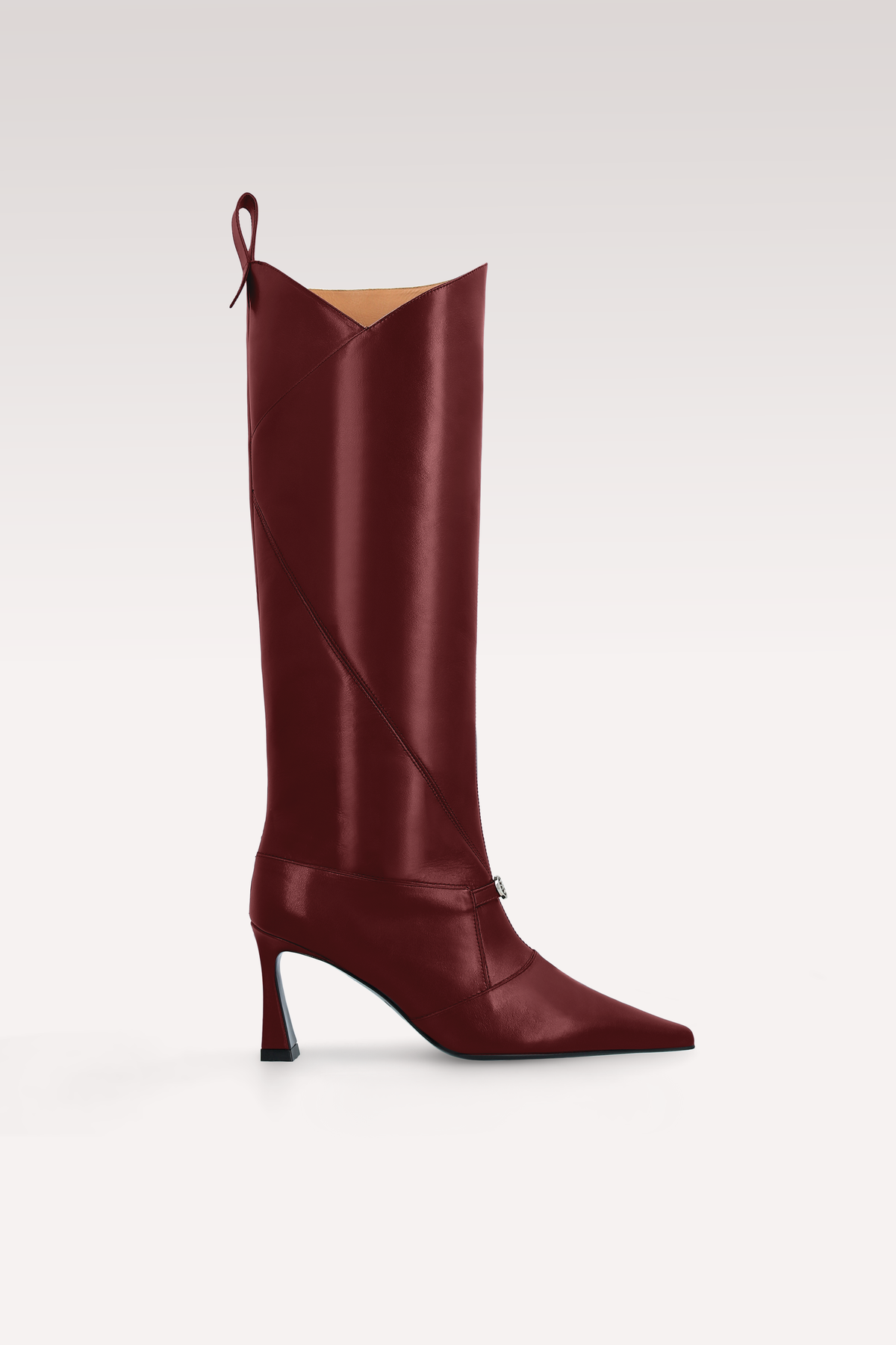 ZERA CHERRY LEATHER BOOTS