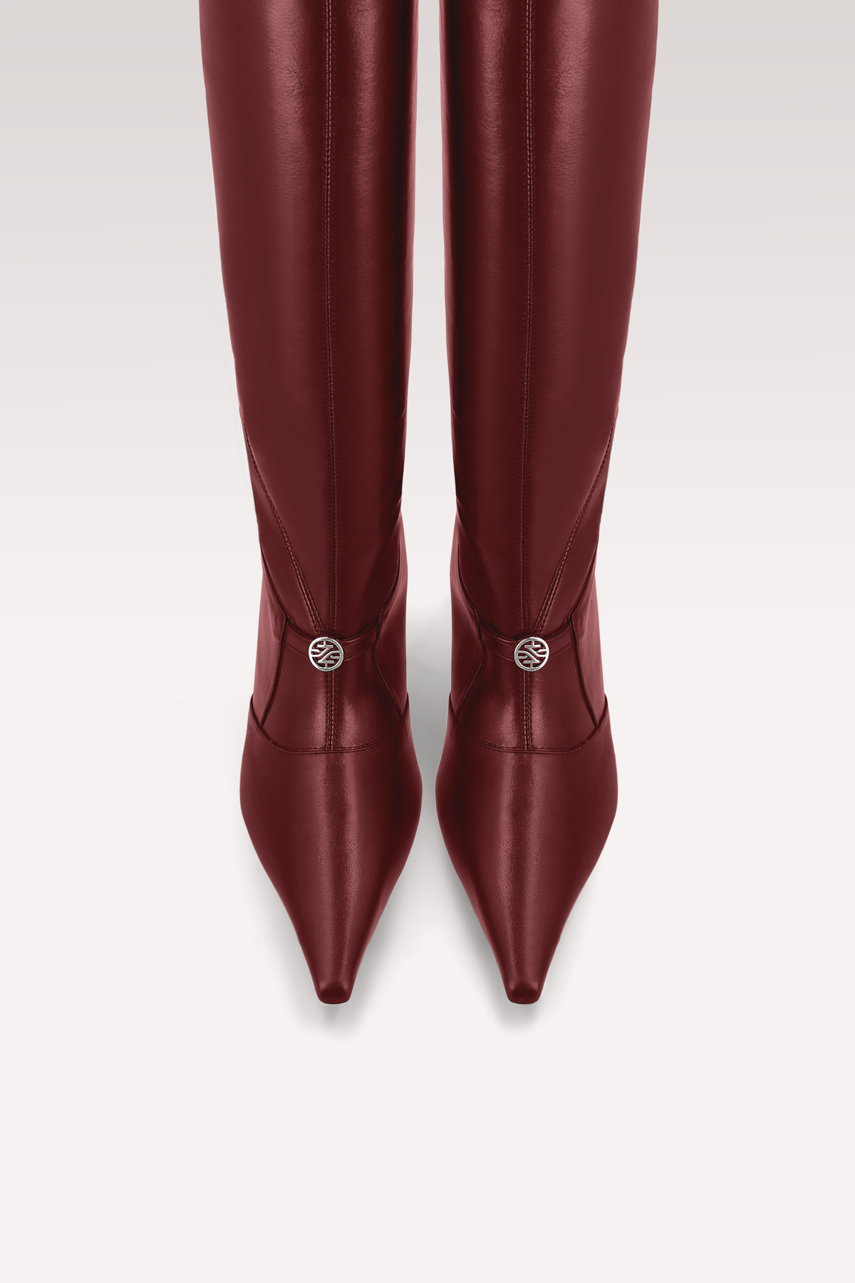 ZERA CHERRY LEATHER BOOTS