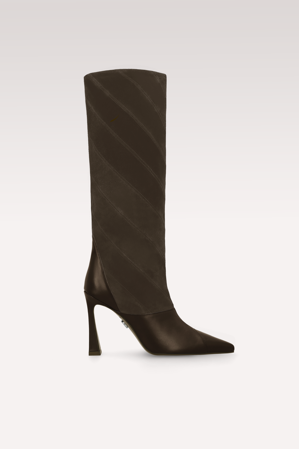 KALIS CHOCOLATE BROWN LEATHER AND SUEDE BOOTS