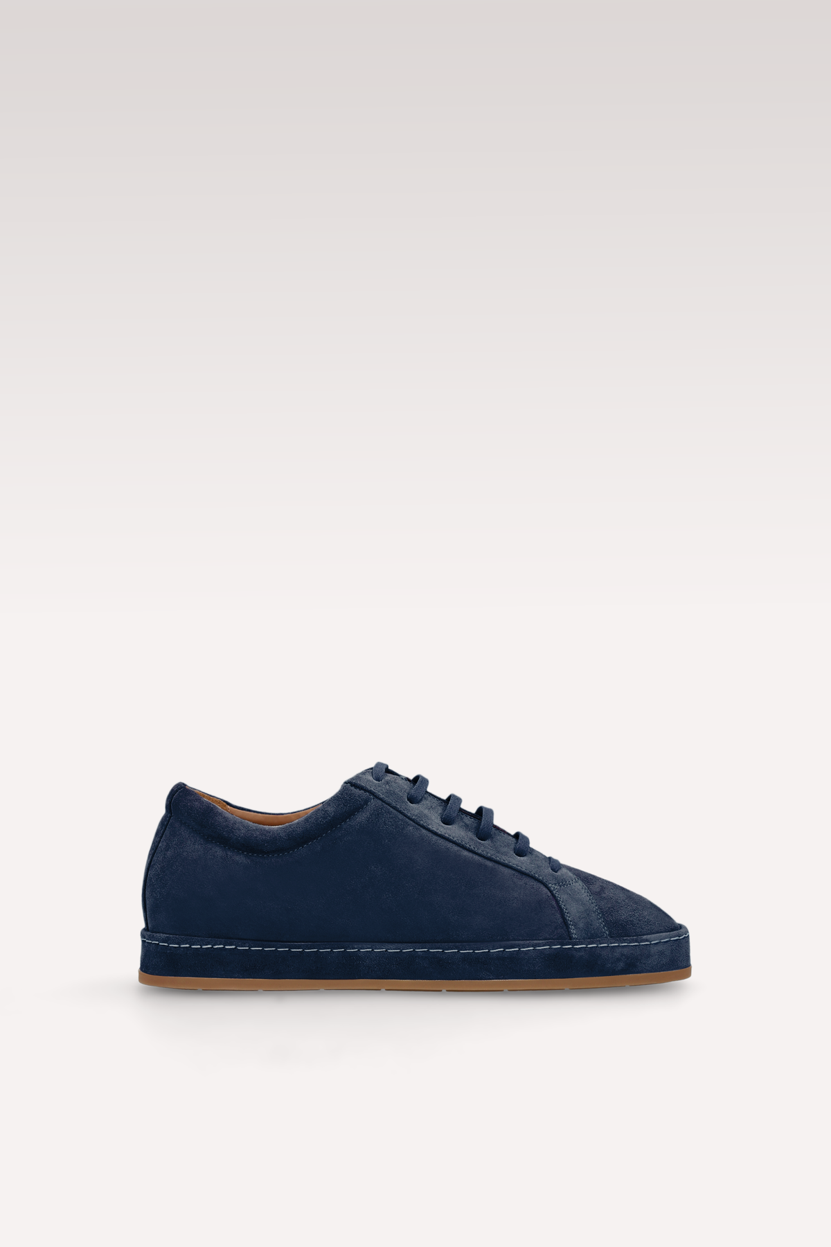 ENZO DARK BLUE SUEDE LEATHER SNEAKERS