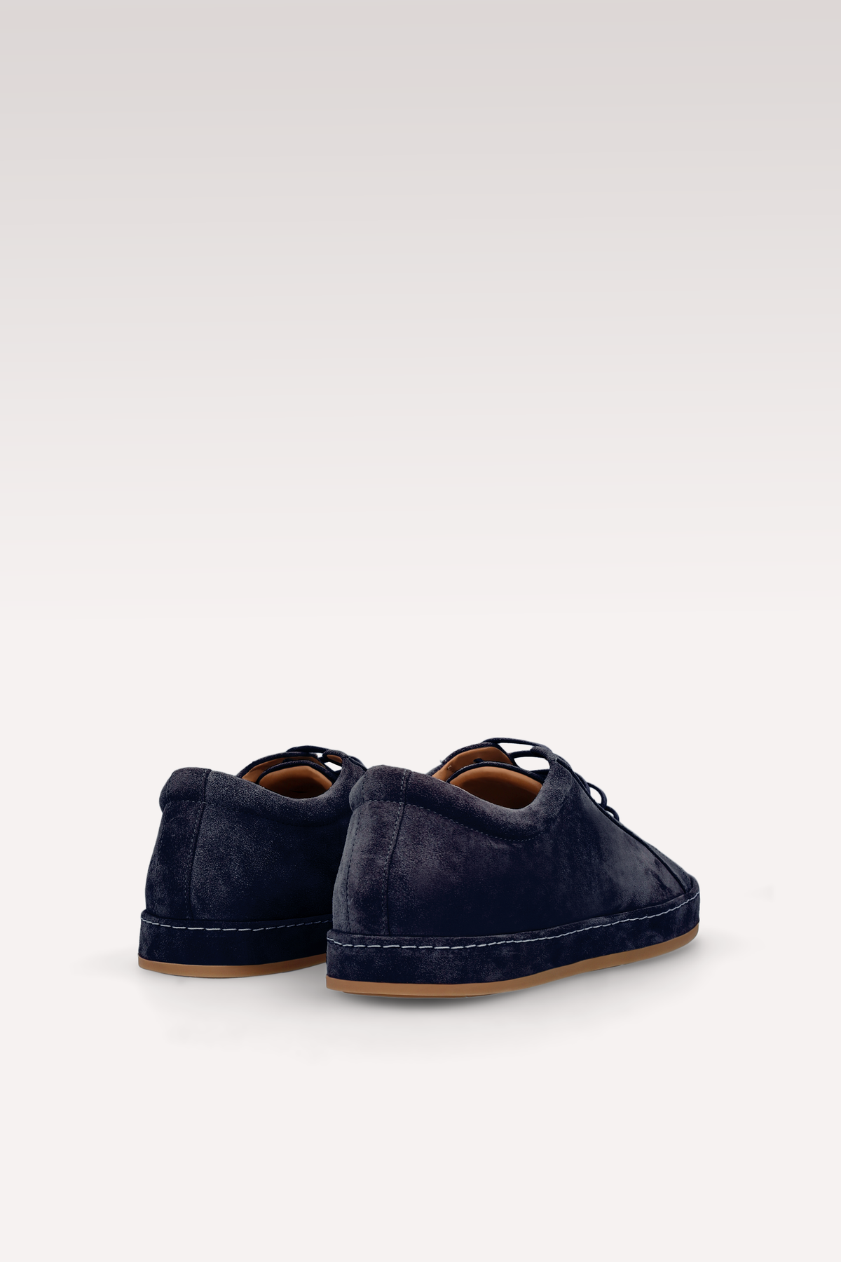 ENZO DARK BLUE SUEDE LEATHER SNEAKERS