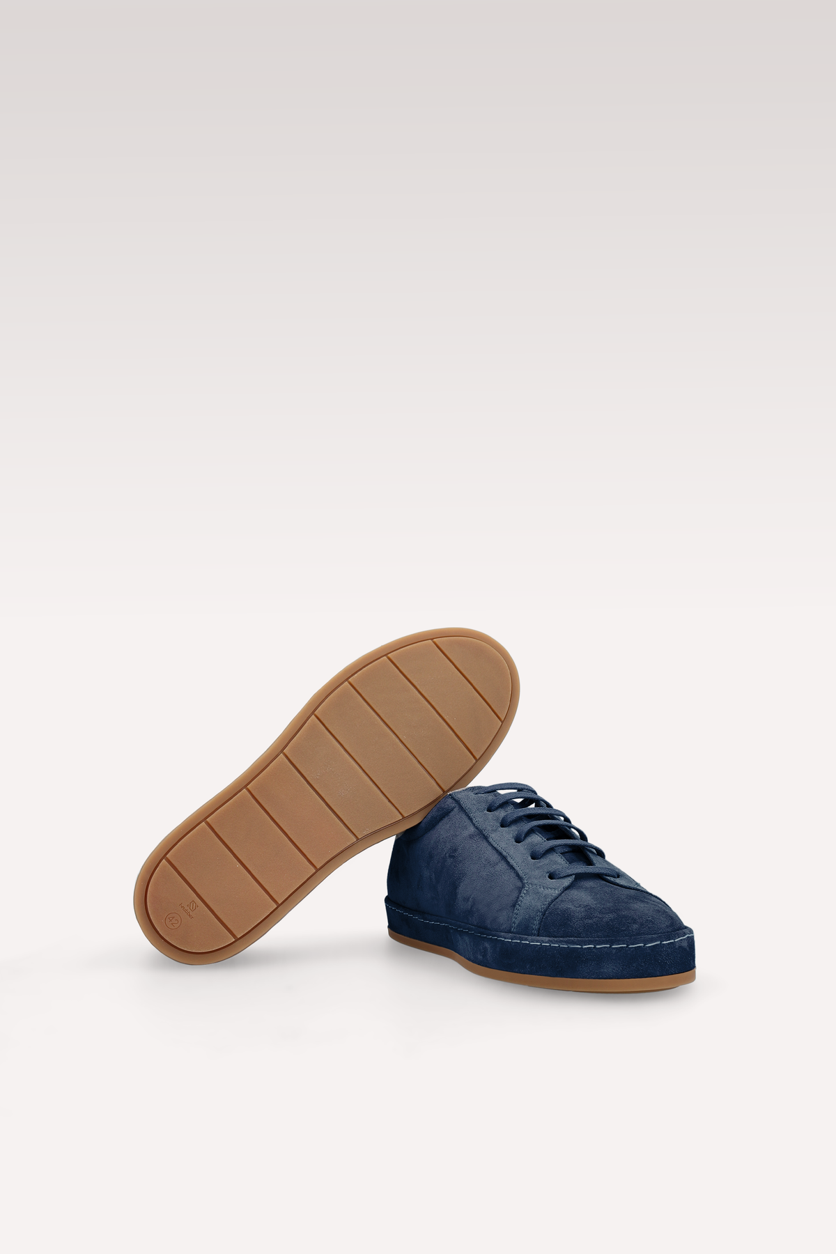 ENZO DARK BLUE SUEDE LEATHER SNEAKERS