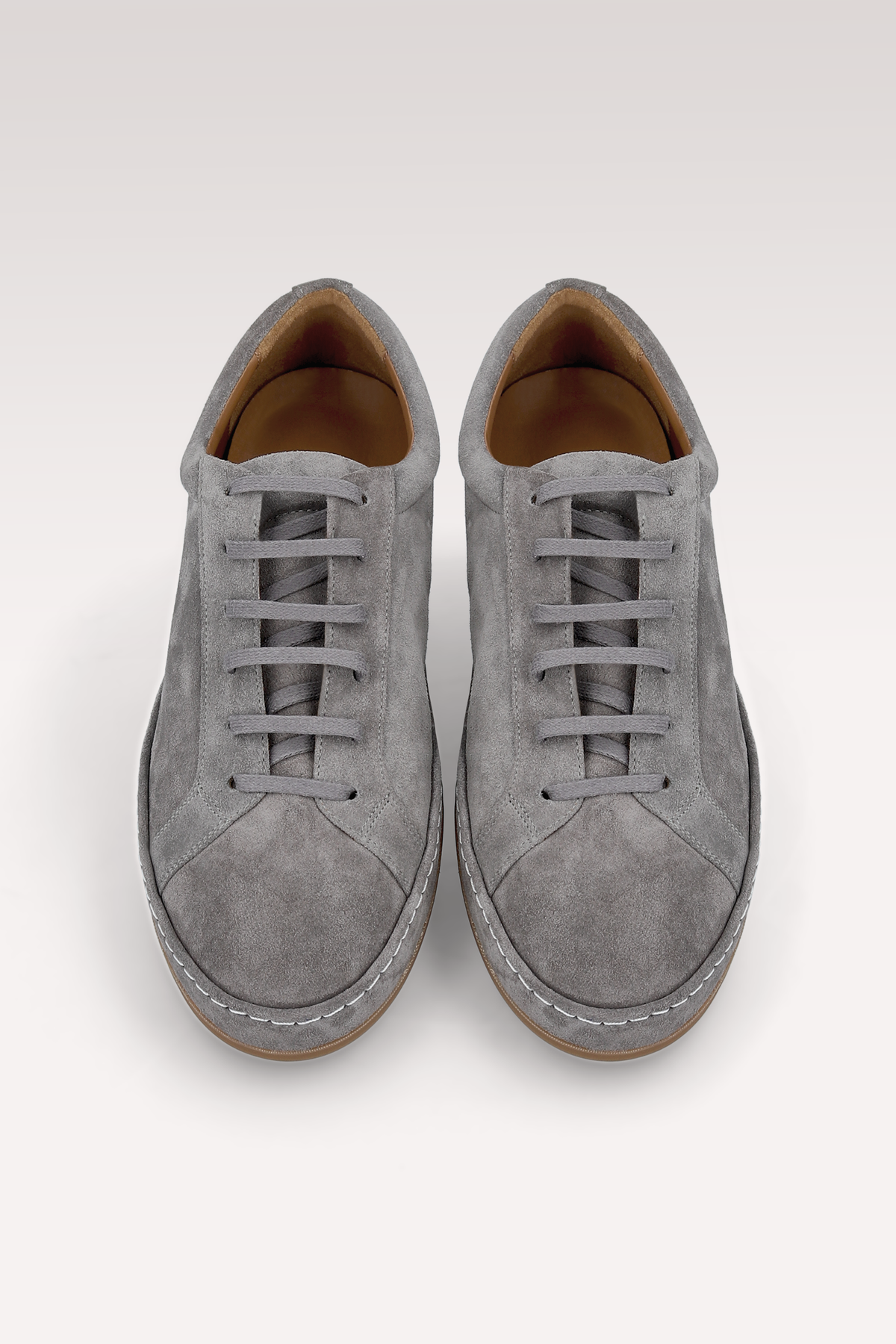 ENZO GREY SUEDE LEATHER SNEAKERS