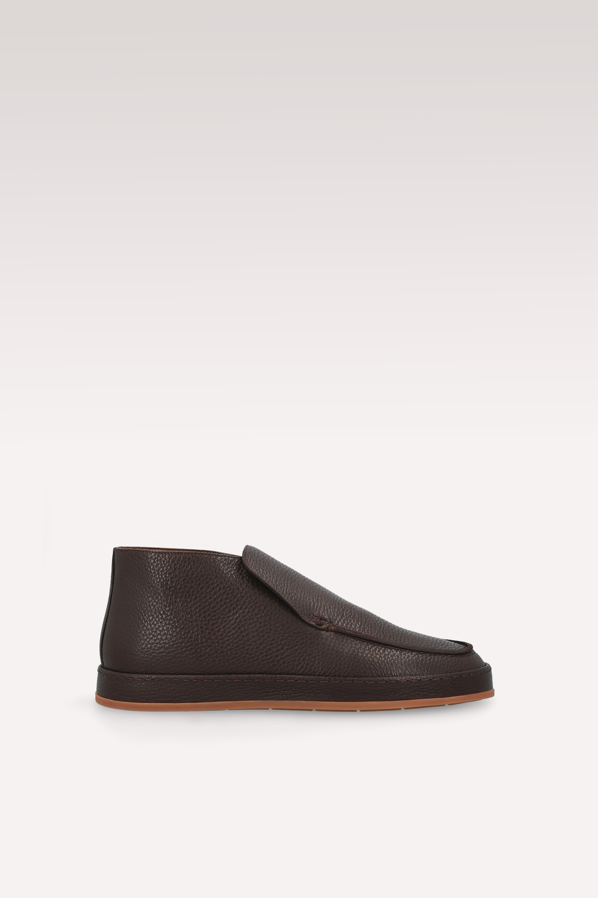 ROMEO BROWN GRAIN LEATHER ANKLE BOOTS