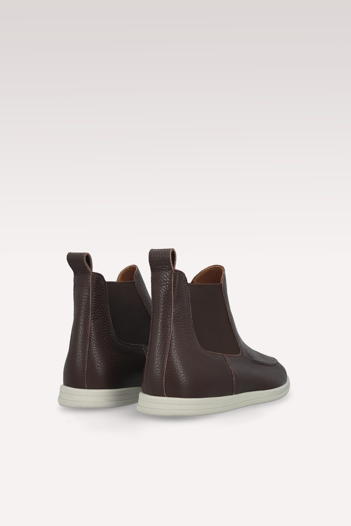 VITO BROWN GRAIN LEATHER ANKLE BOOTS