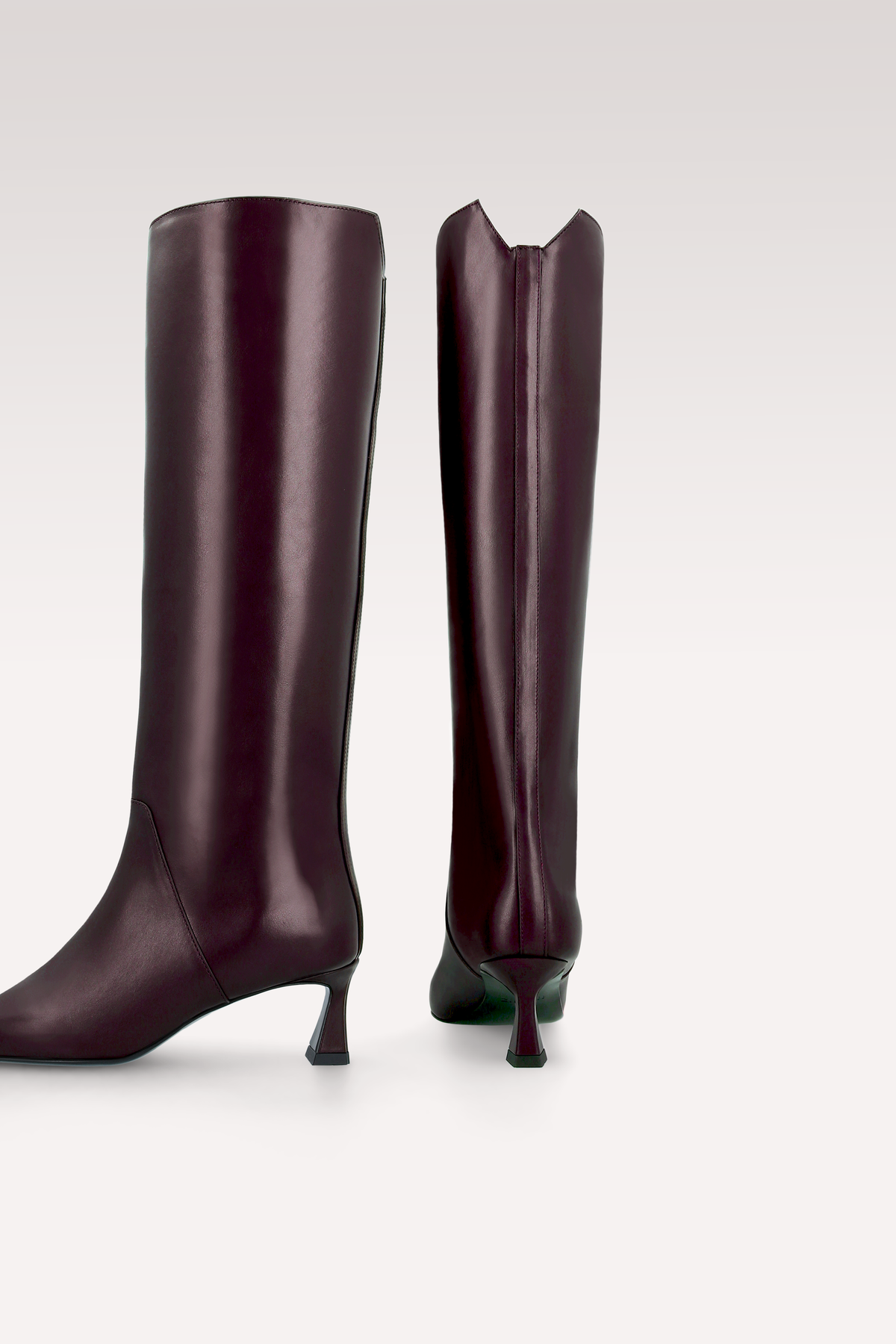 SORELLA BORDEAUX LEATHER BOOTS