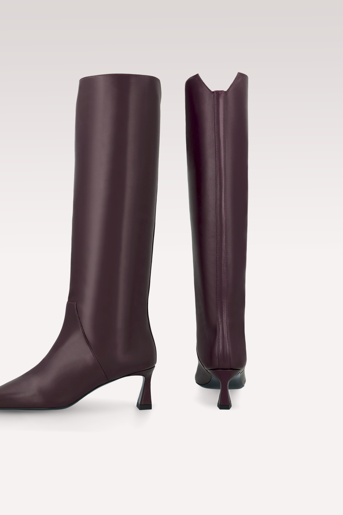 SORELLA BORDEAUX LEATHER BOOTS