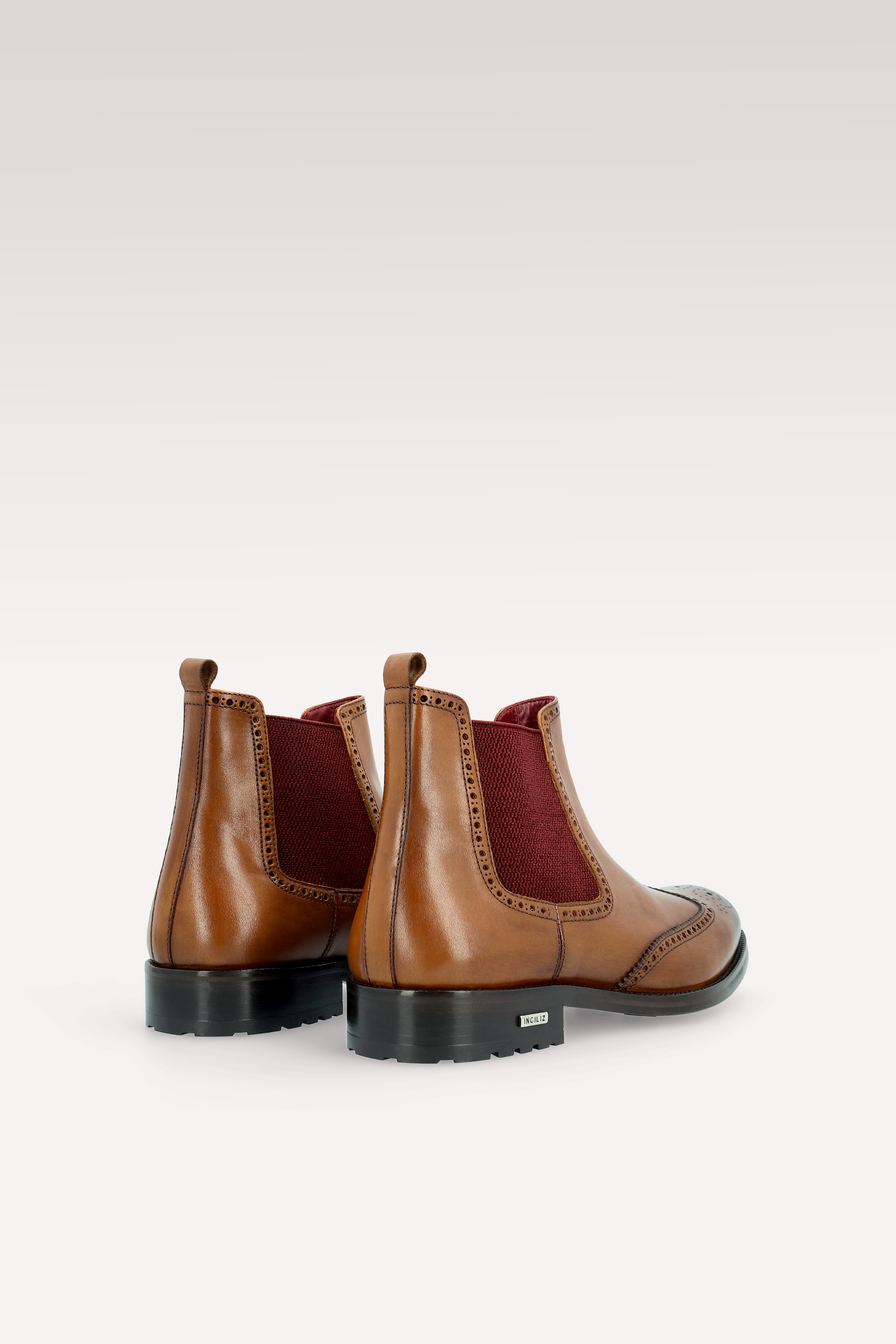 MODENA 01 BROWN LEATHER CHELSEA BOOTS AND JASON LEATHER BELT