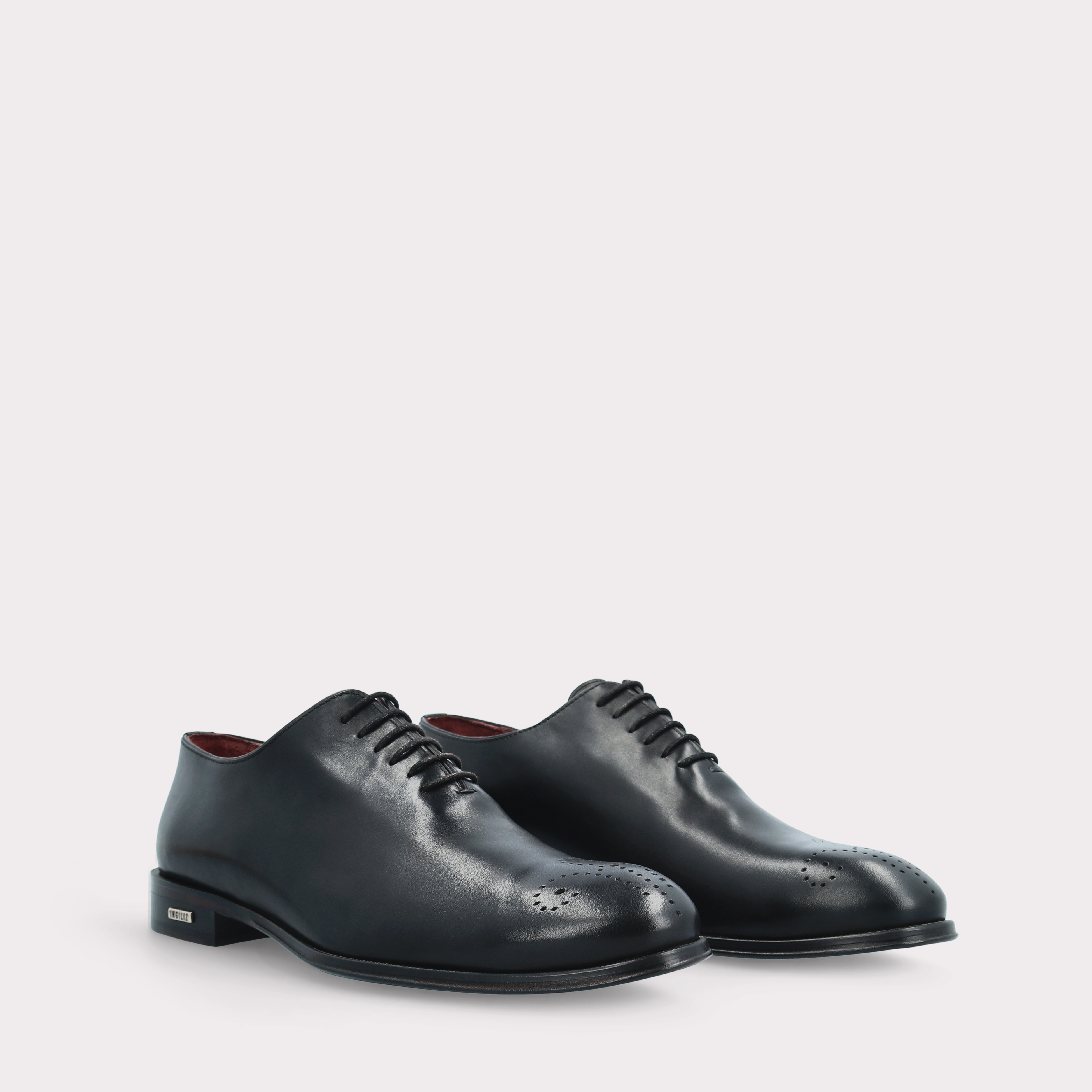 PRATO 01 black leather  oxford shoes