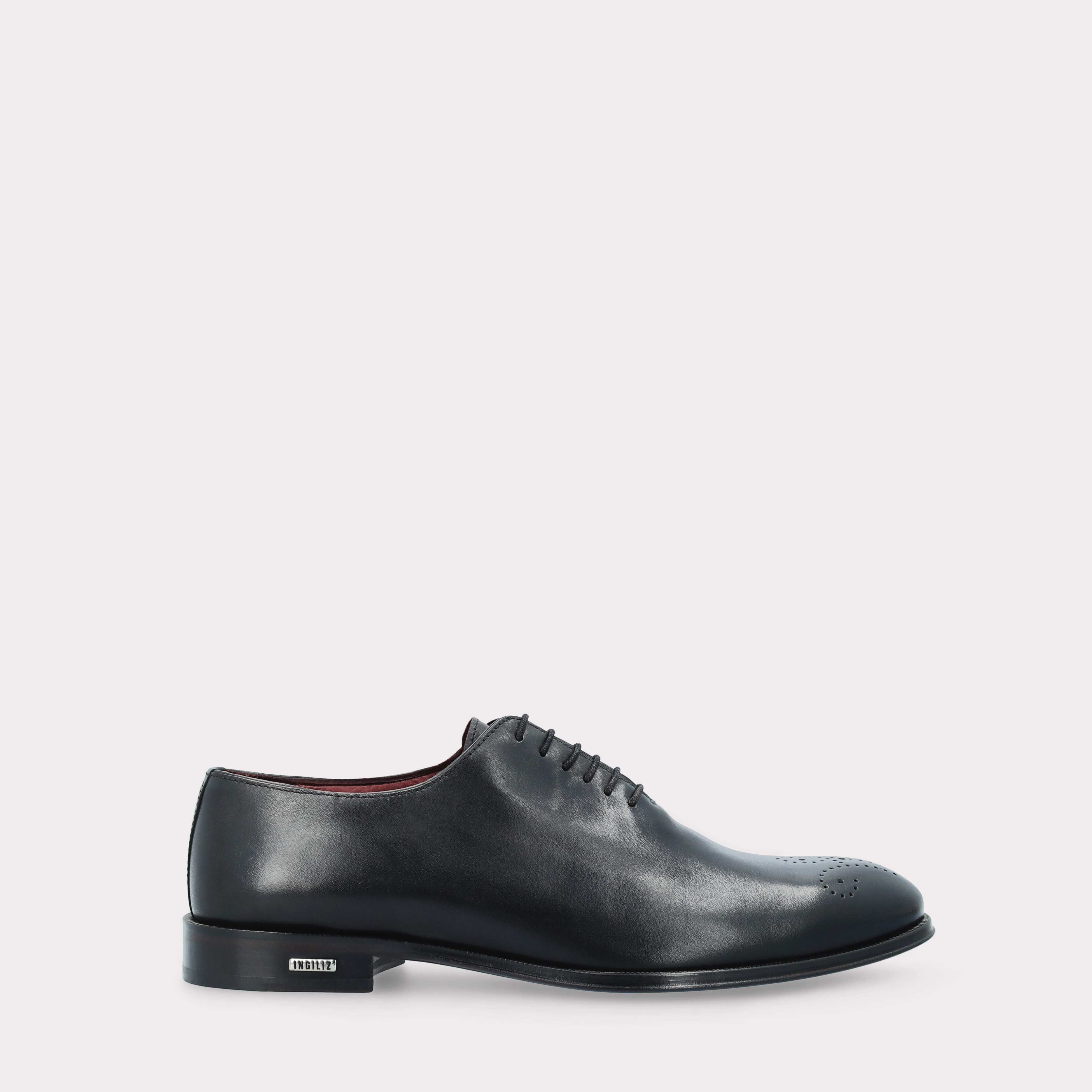 PRATO 01 black leather  oxford shoes