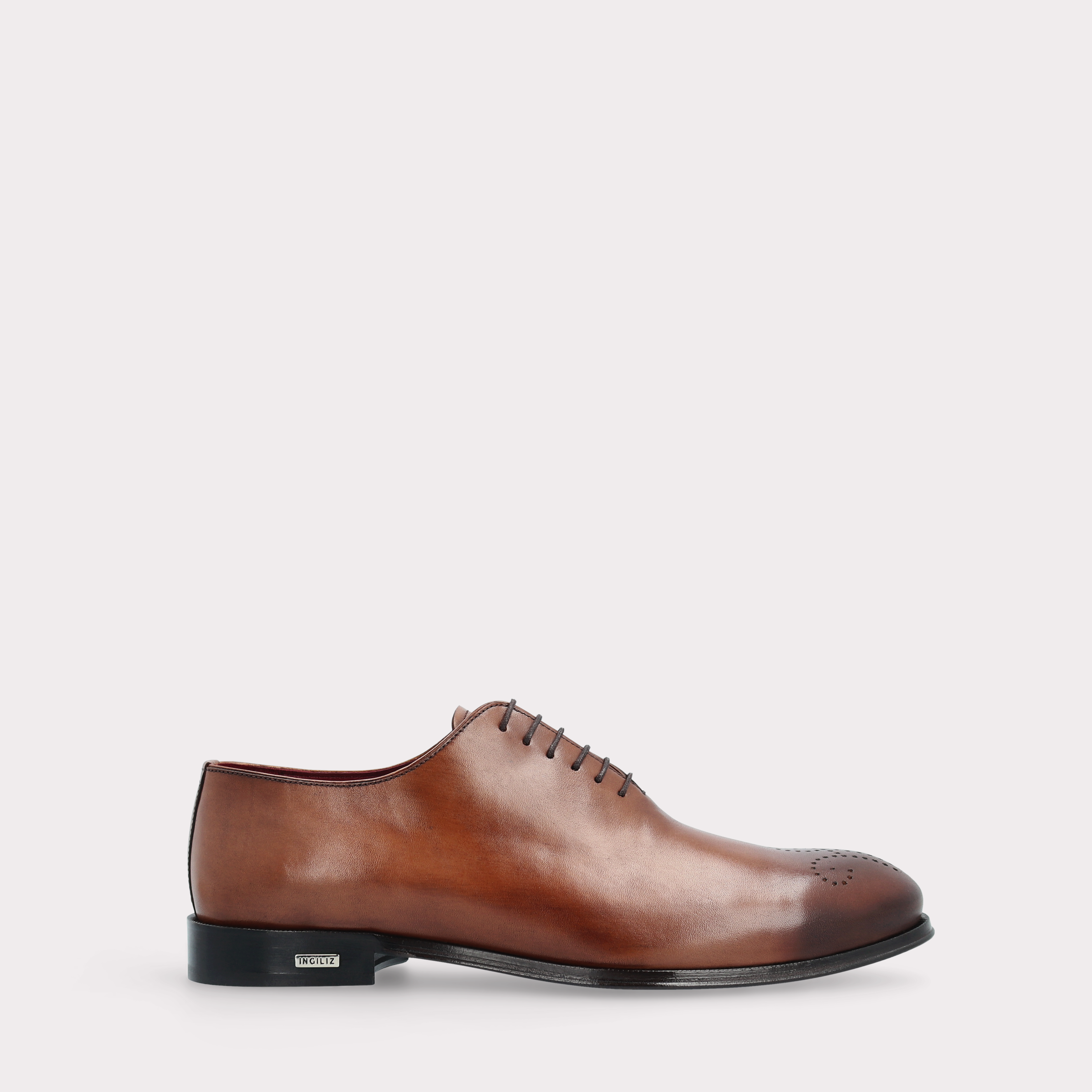 PRATO 01 brown leather oxford shoes
