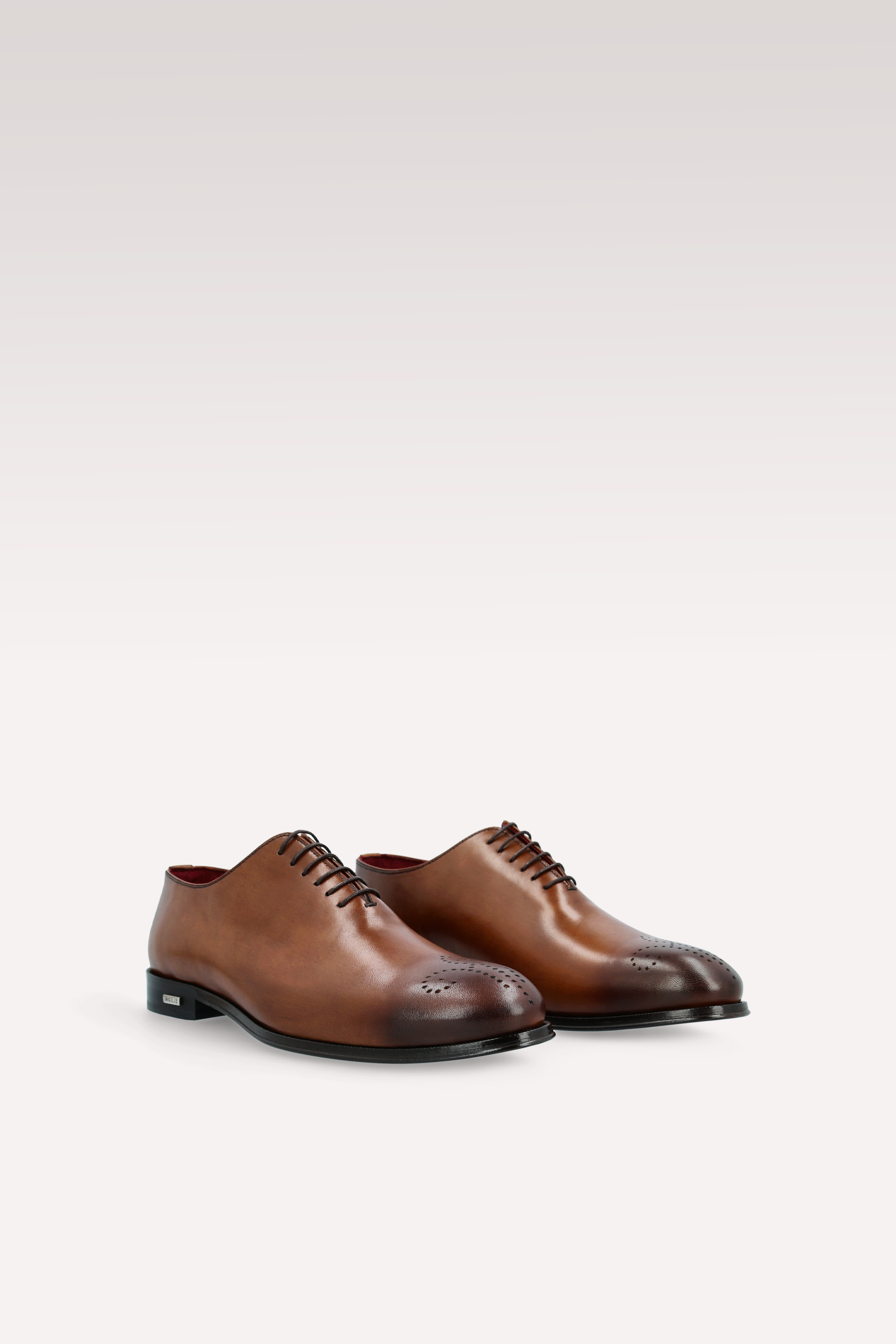 PRATO 01 brown leather oxford shoes