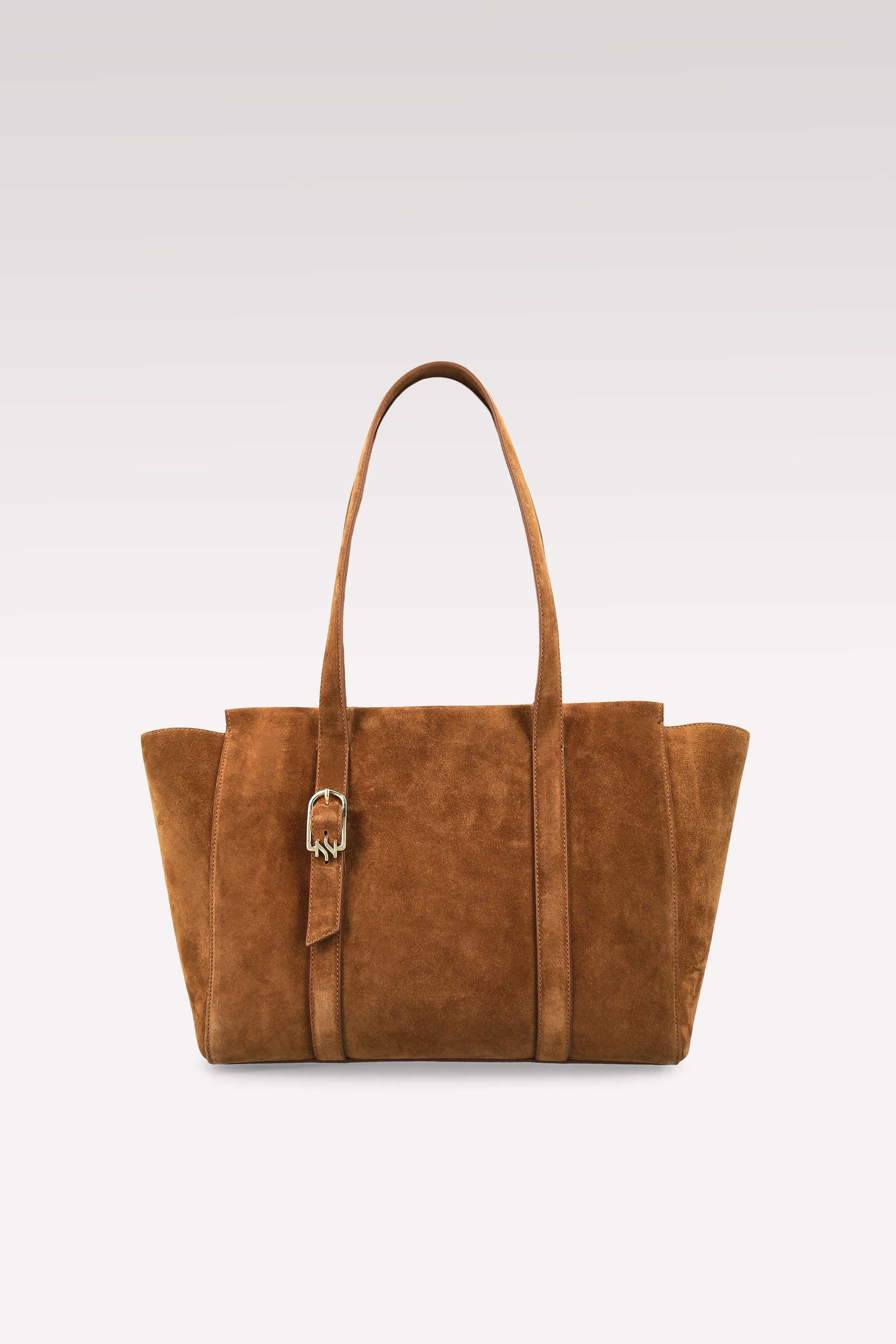 BELLA BROWN SUEDE LEATHER TOTE BAG
