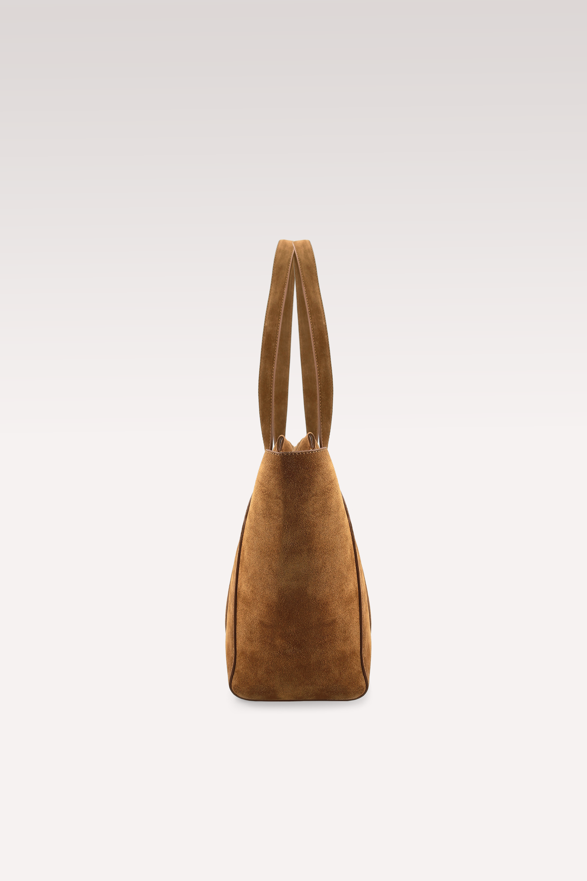 BELLA BROWN SUEDE LEATHER TOTE BAG