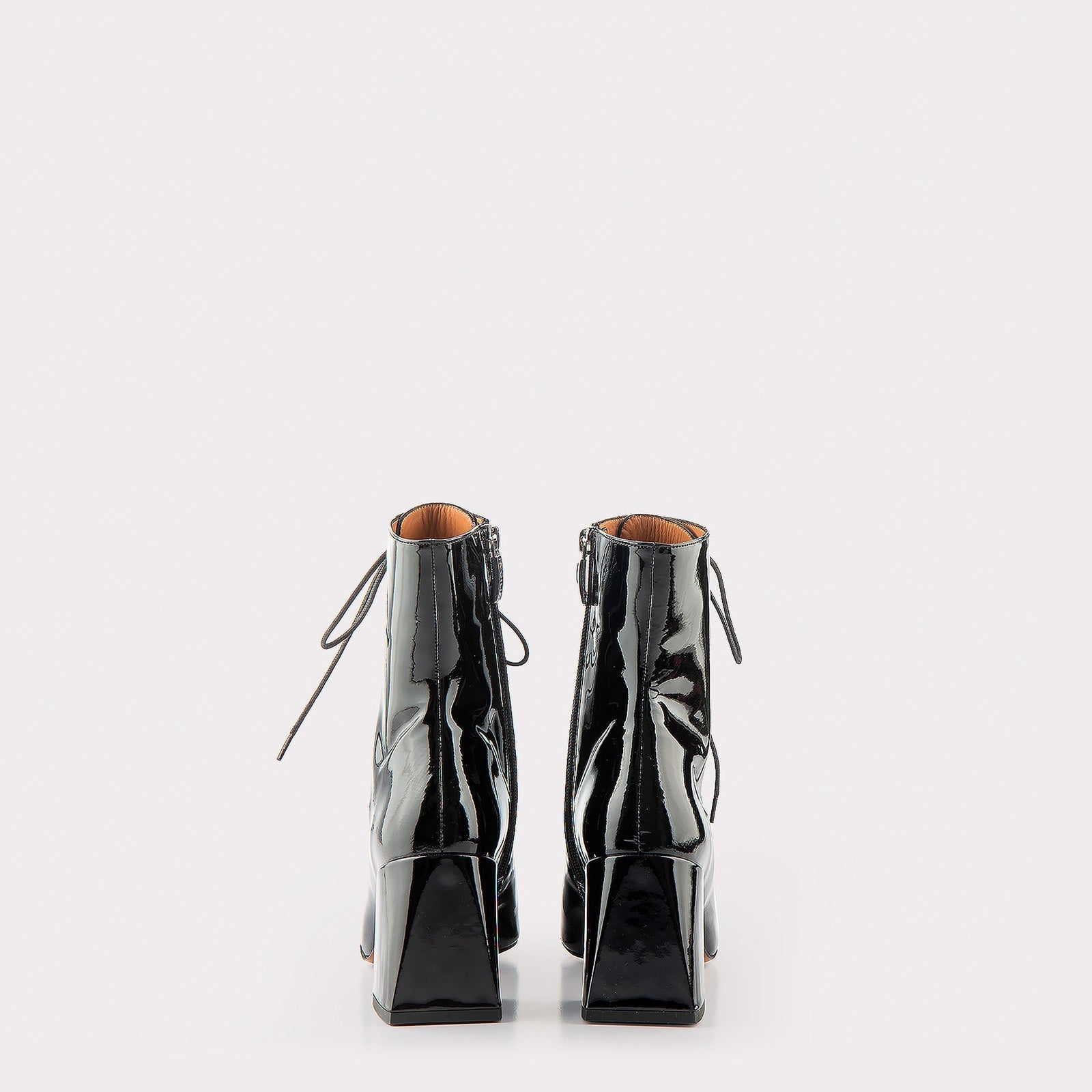 JOLIE 01 BLACK PATENT LEATHER ANKLE BOOTS