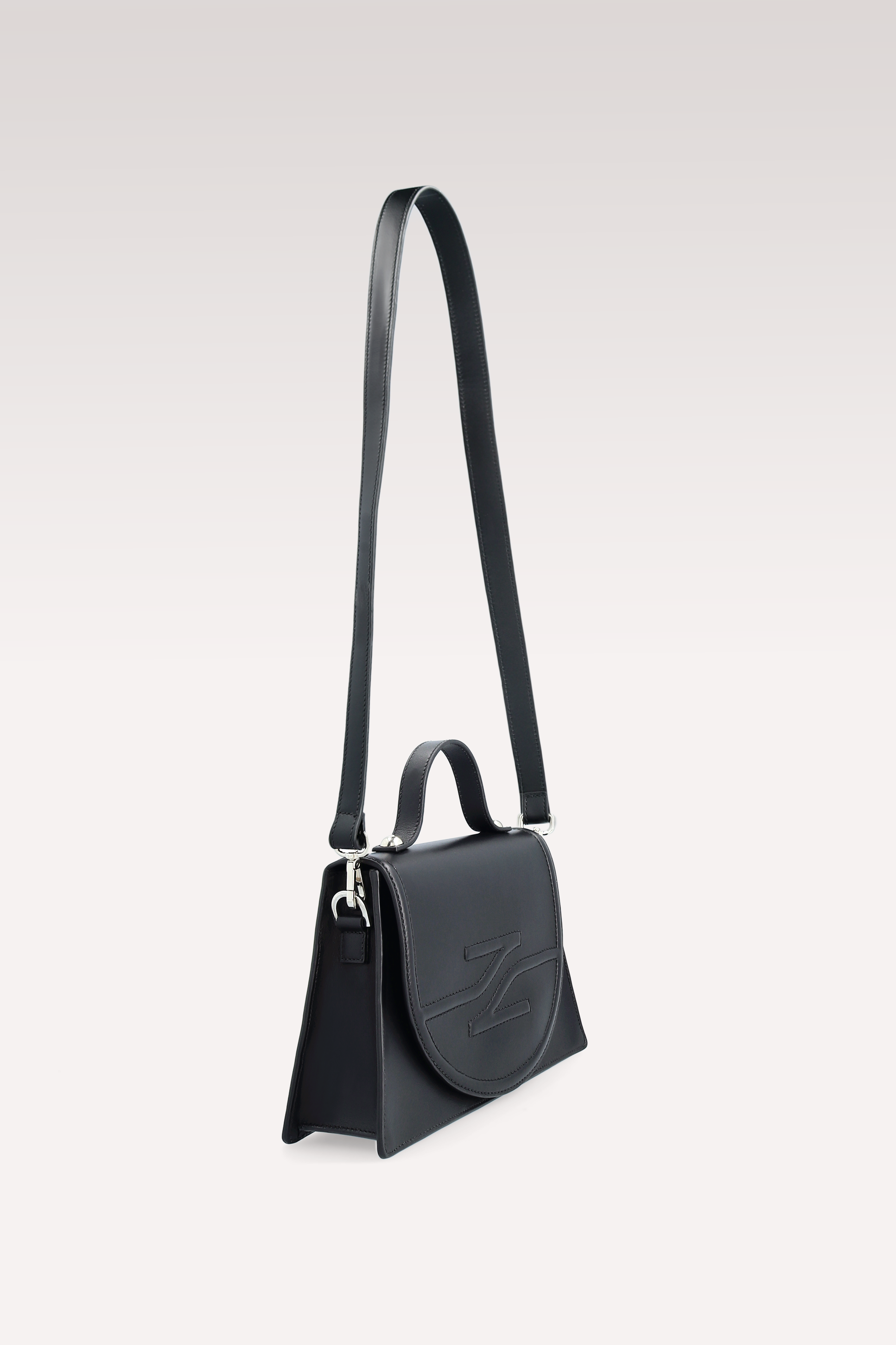 VEIL MULES AND COLETTE BLACK NAPPA LEATHER CROSSBODY BAG
