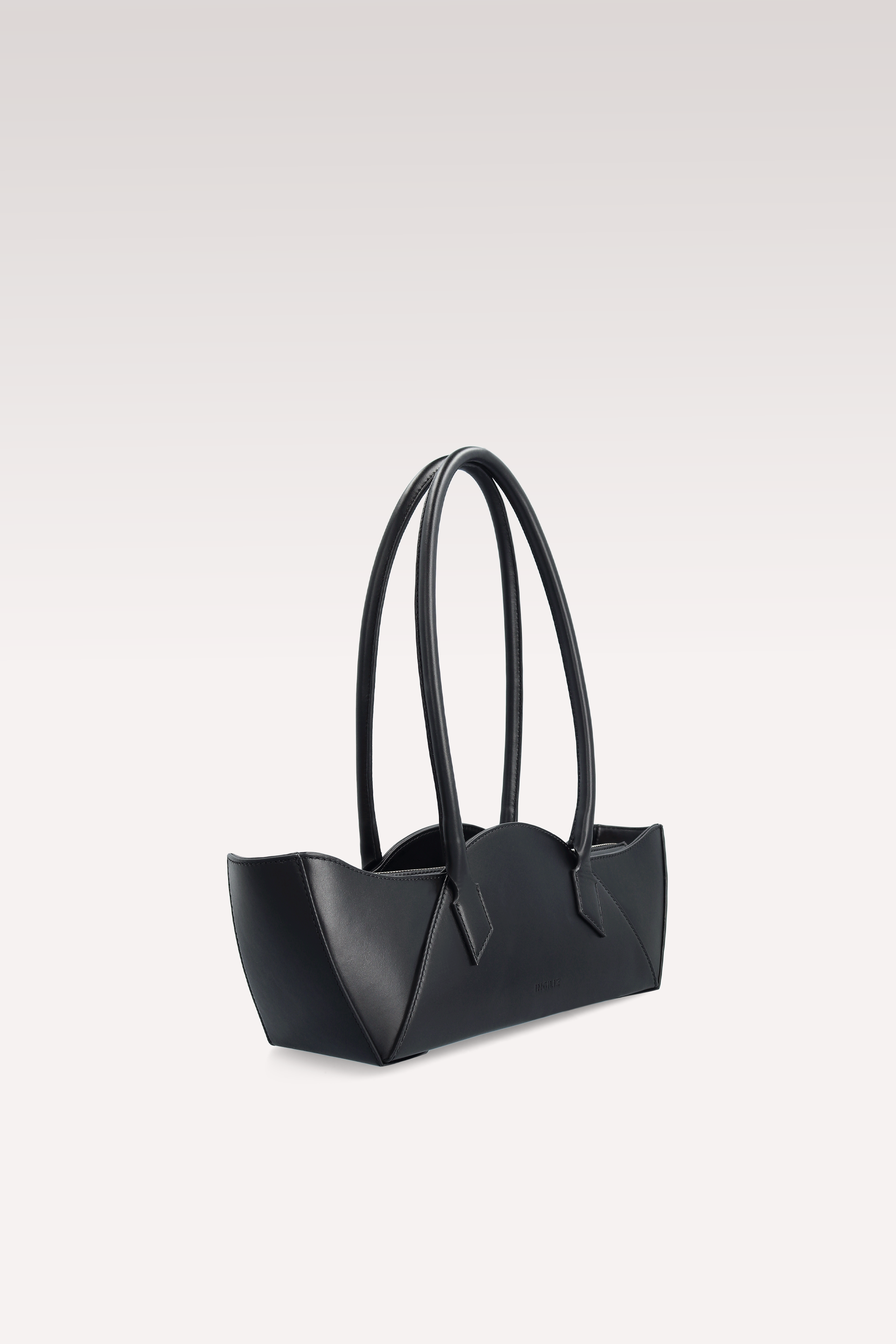 REY LEATHER AND MESH MULES AND DAISY BLACK LEATHER SHOULDER BAG