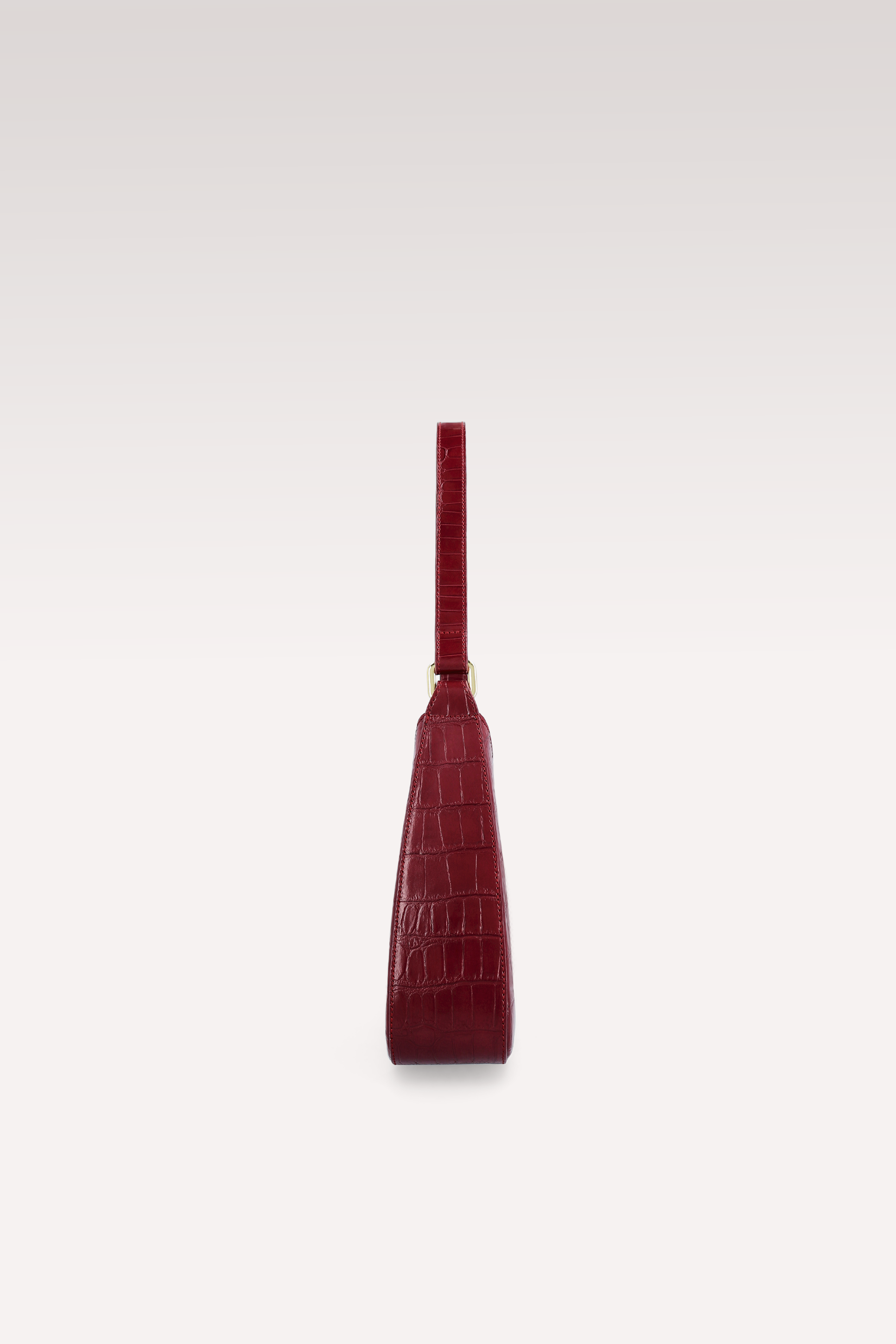 DALIA CHERRY COCCO EMBOSSED LEATHER SHOULDER BAG