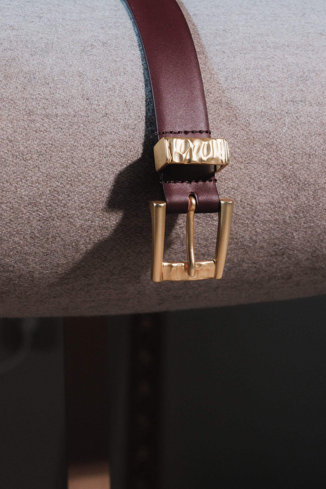 KAI 20 MM BORDEAUX LEATHER BELT