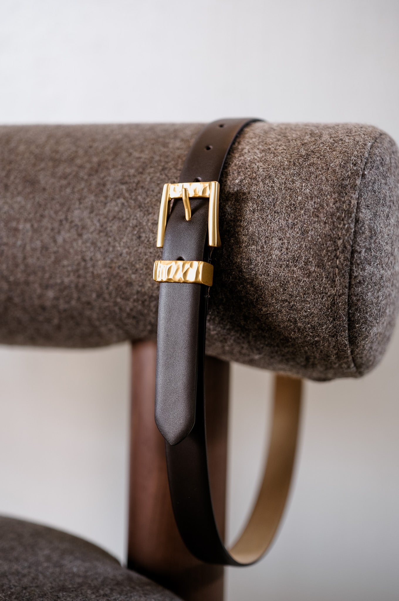 KAI 20 MM CHOCOLATE BROWN LEATHER BELT