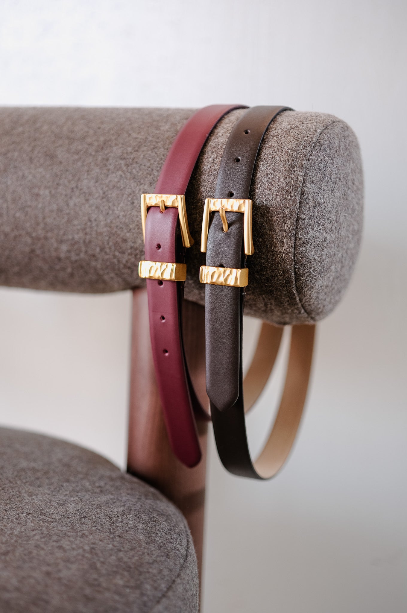 KAI 20 MM BLACK LEATHER BELT