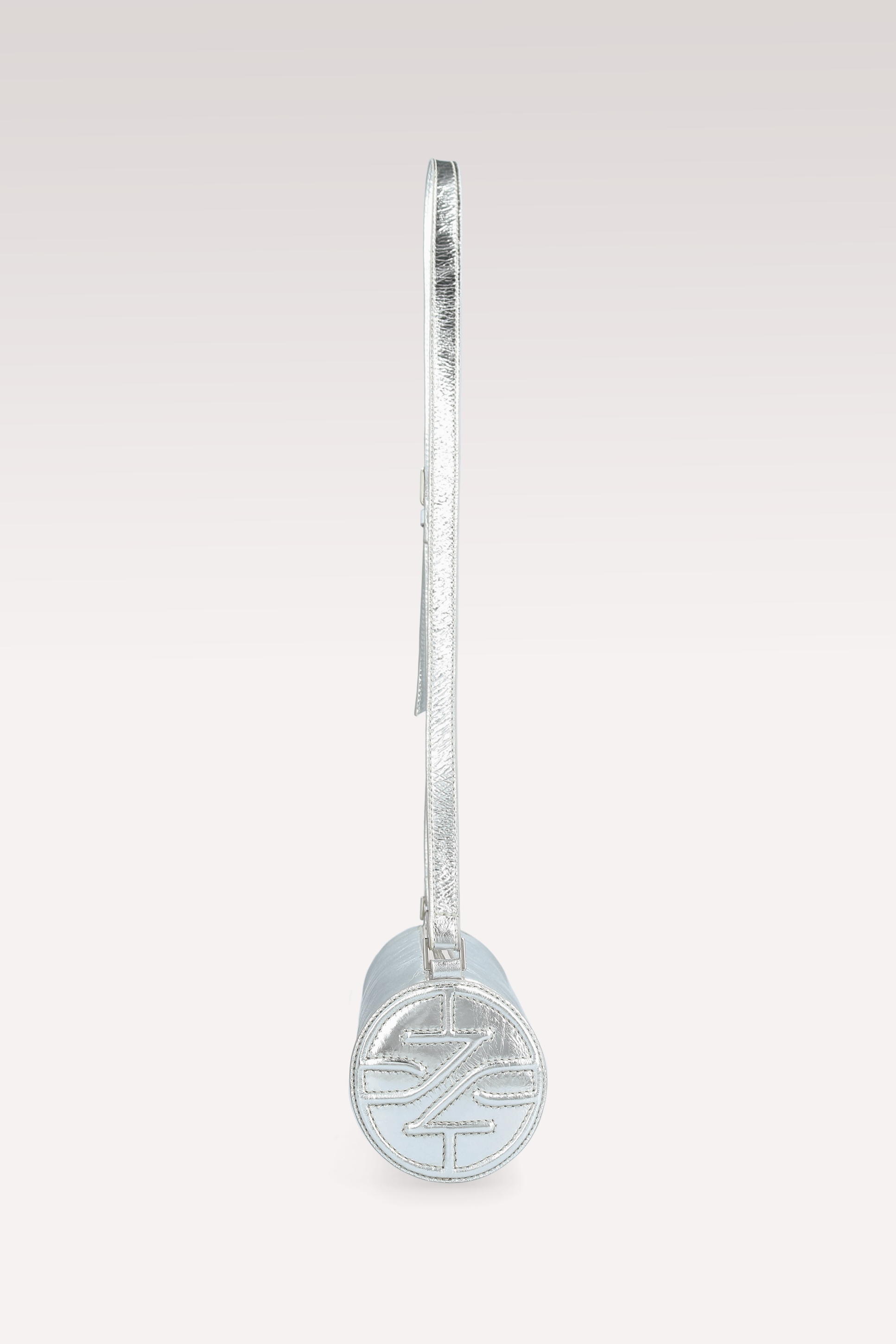 FIONA SILVER METALLIC WRINKLED LEATHER CROSSBODY BAG AND JULIE LEATHER BELT