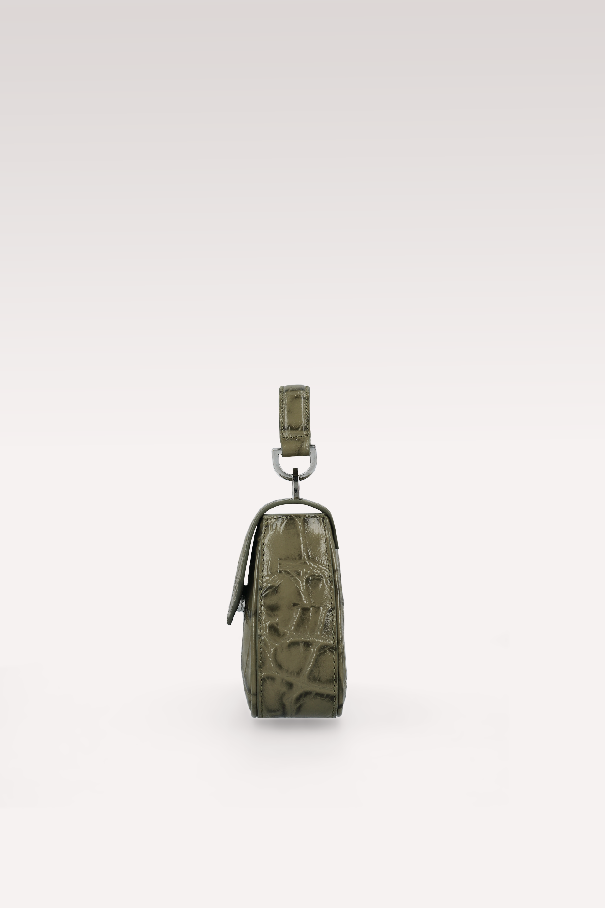 MILLY OLIVE COCCO EMBOSSED LEATHER MINI BAG
