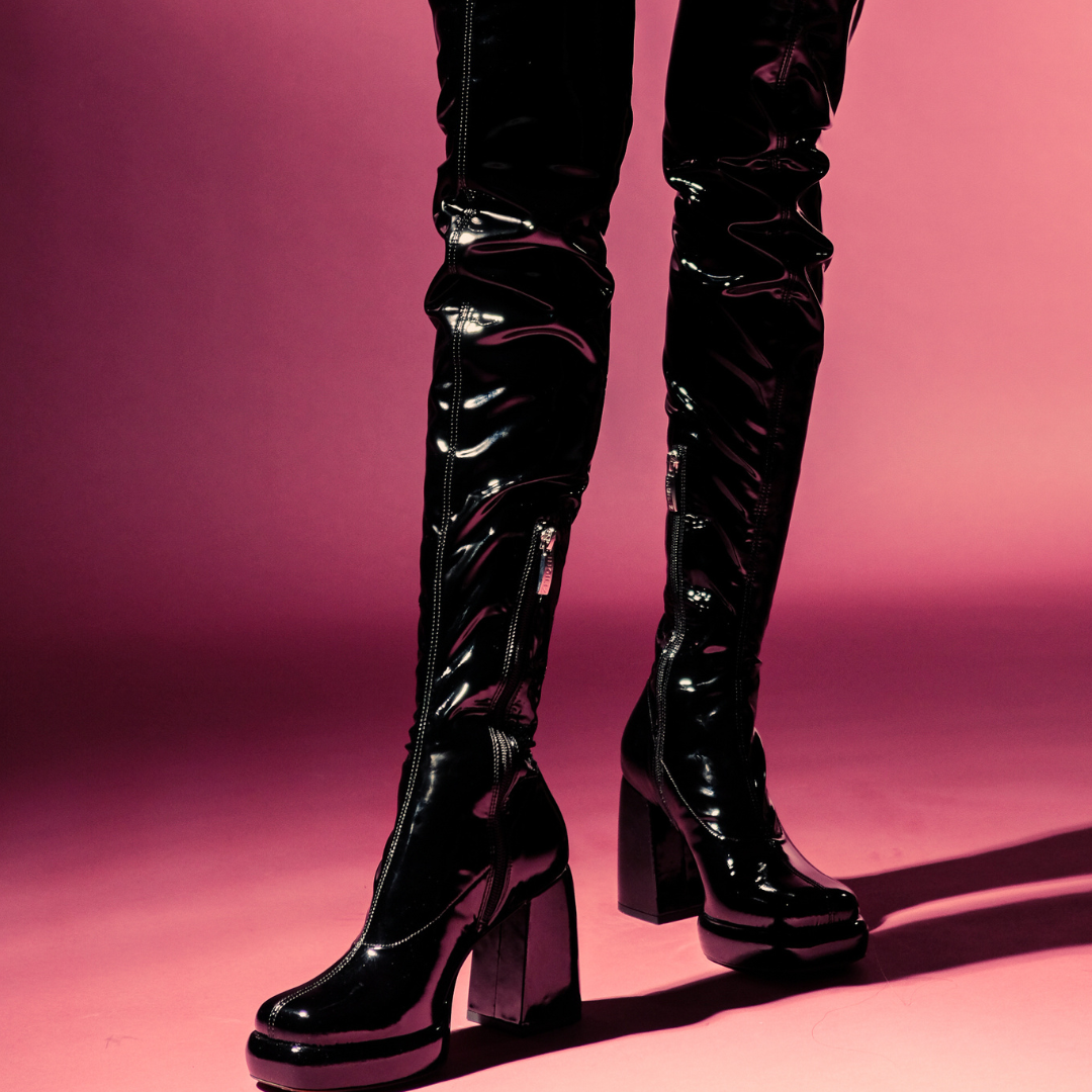 Stretch sales boots uk