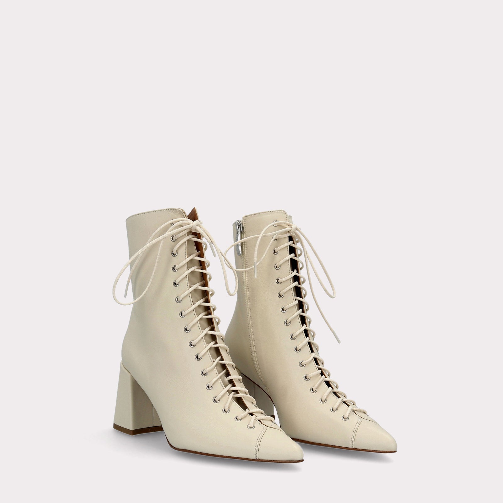 LEATHER BOOTS JOLIE WHITE