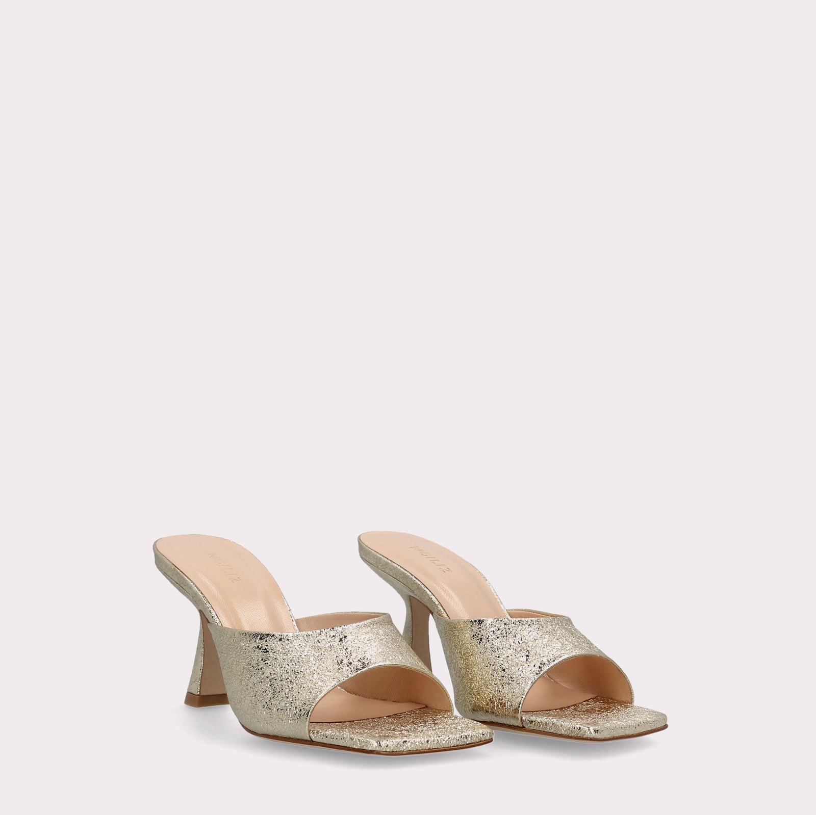 EMBOSSED MULES RENY GOLD