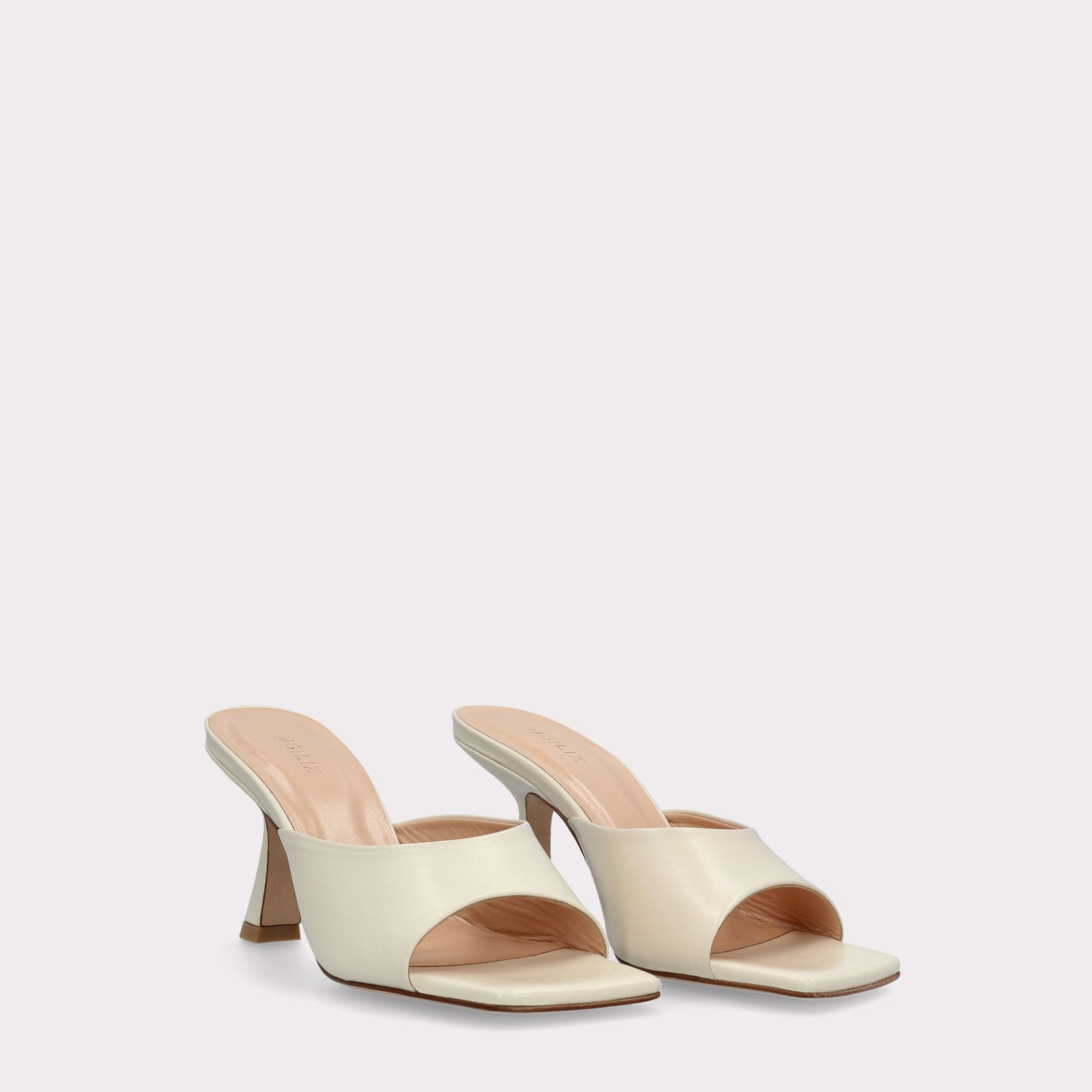 LEATHER MULES RENY WHITE