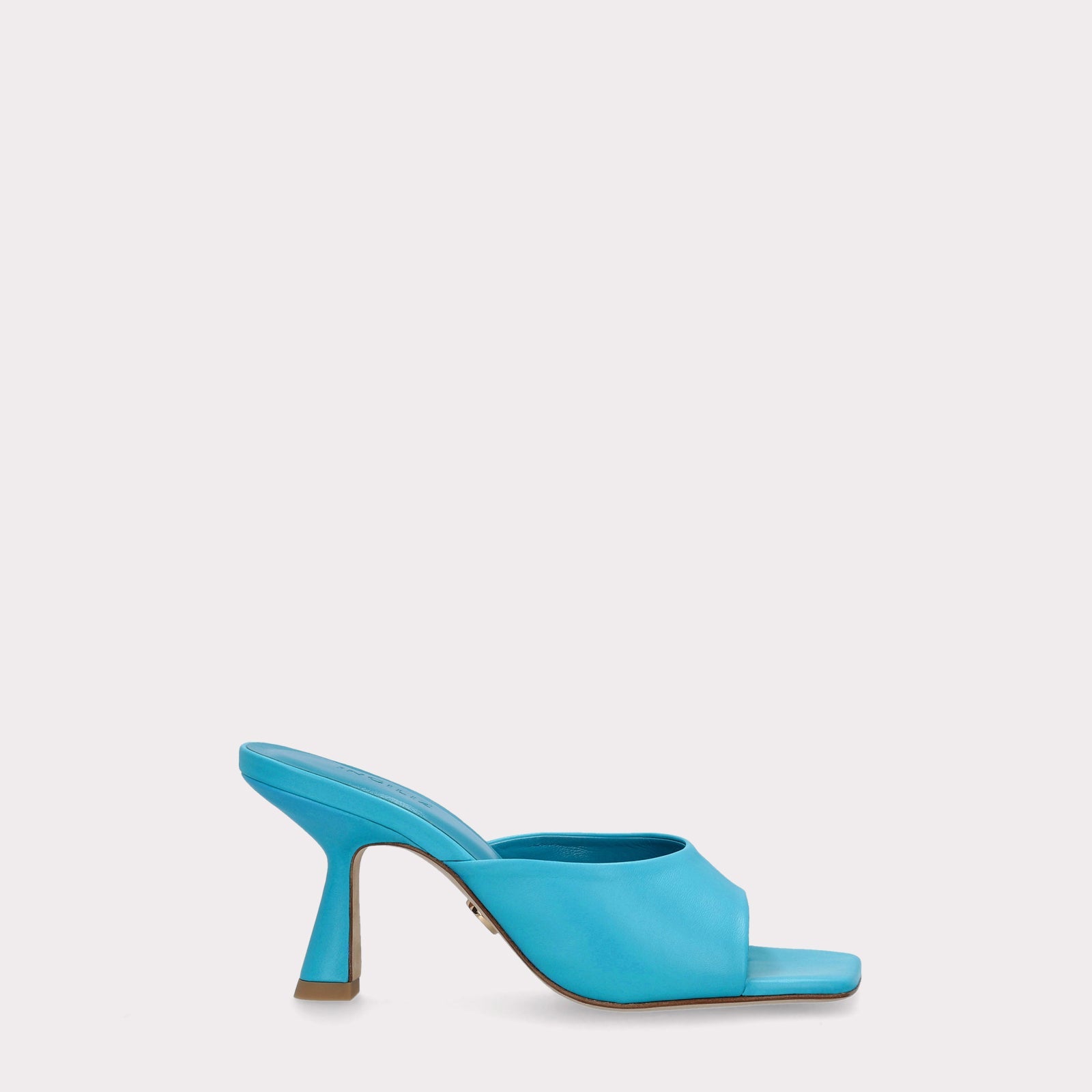 LEATHER MULES RENY BLUE