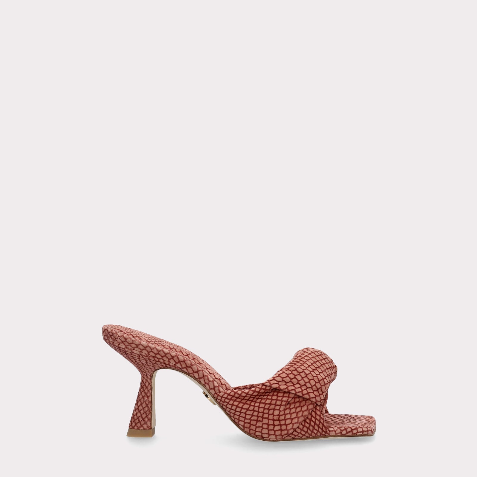 TEXTURED LEATHER MULES NIA BROWN