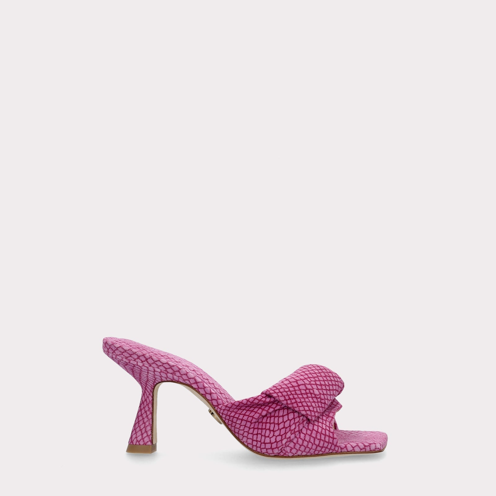 TEXTURED LEATHER MULES NIA PINK