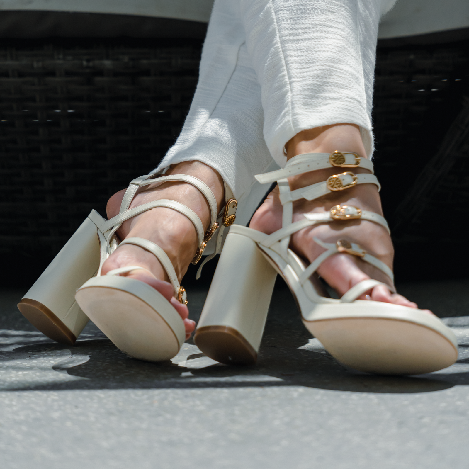 Off white platform hot sale sandals