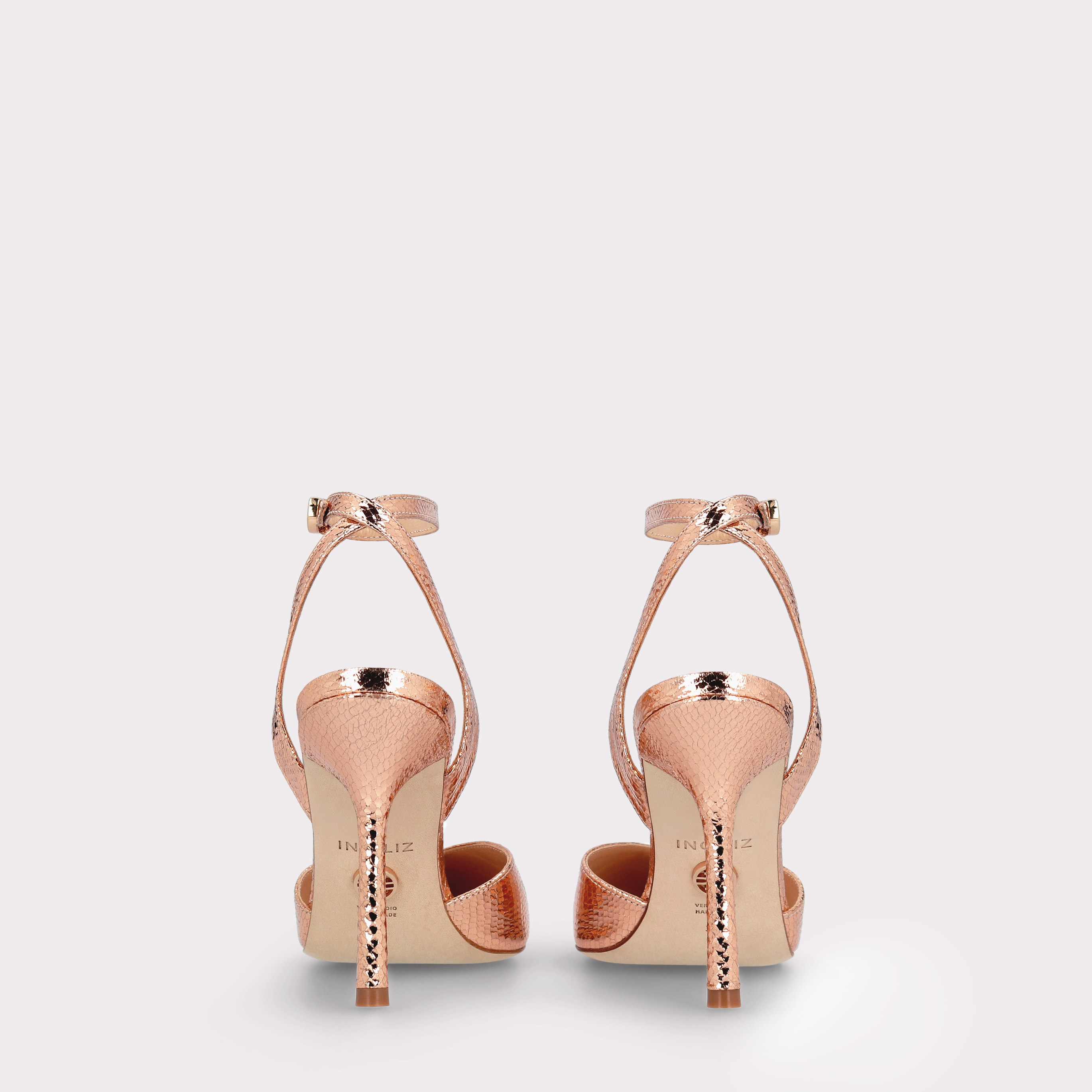 ABA 13 ROSE GOLD LEATHER PUMPS