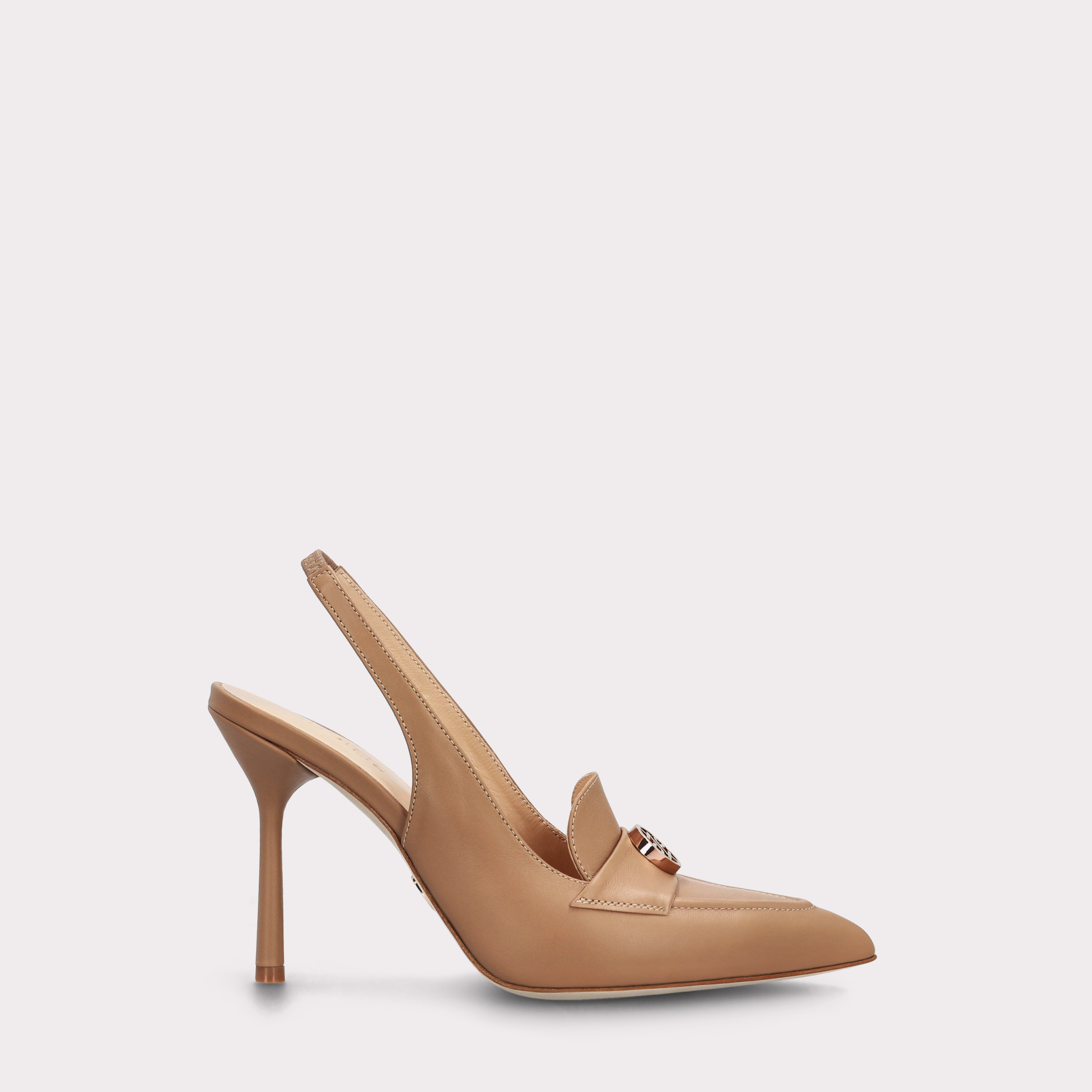 ABA 15 NUDE LEATHER PUMPS