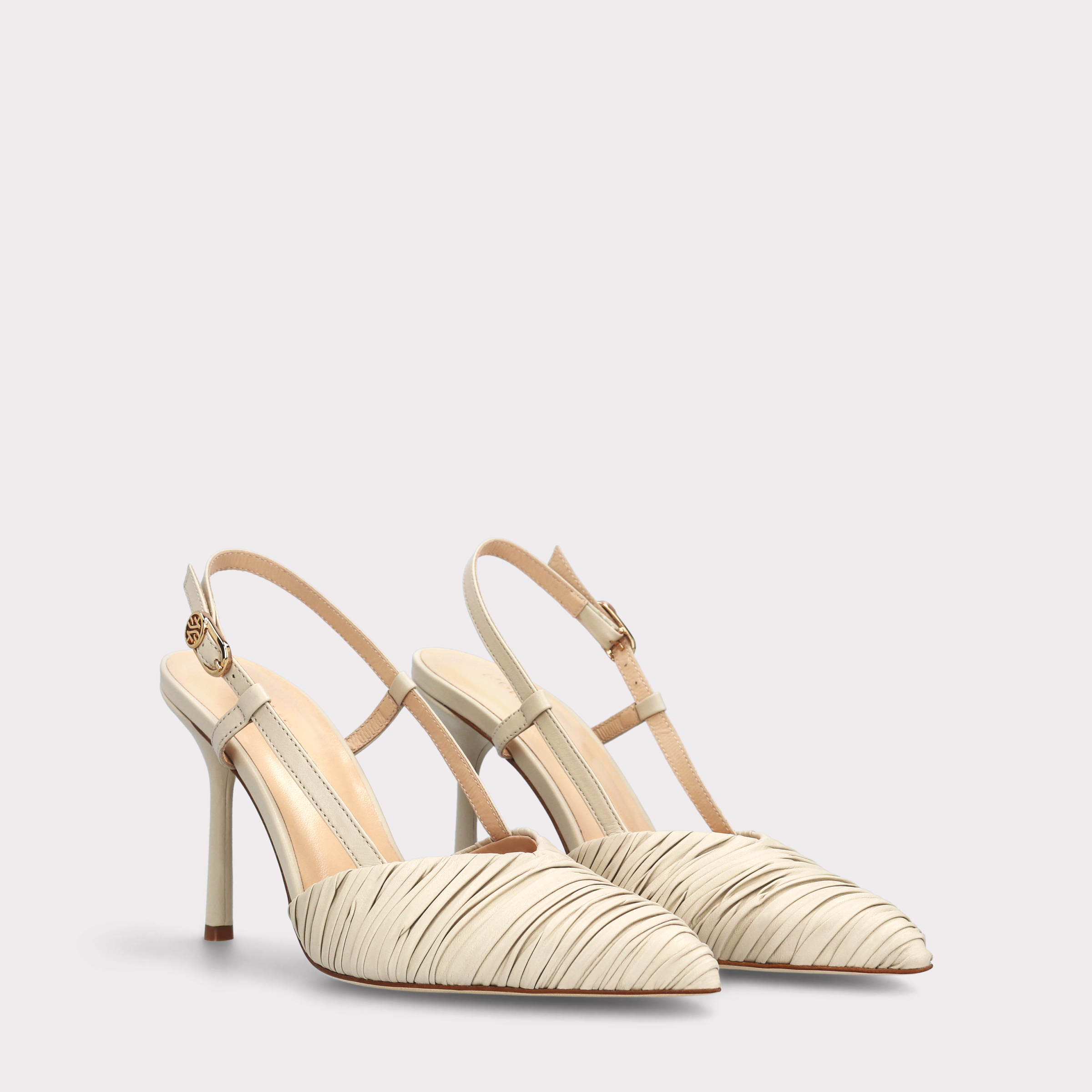 Ivory 2025 leather heels