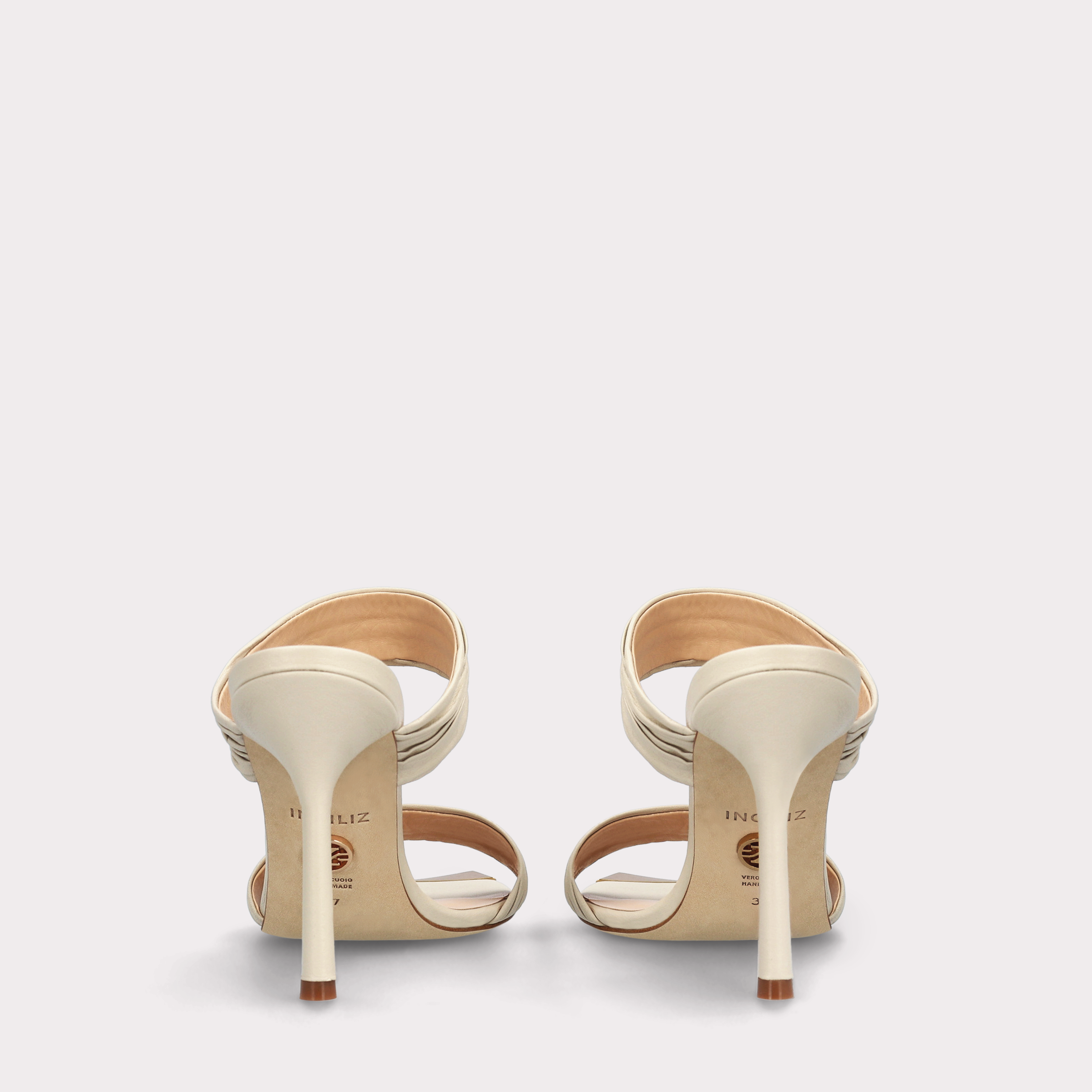 ANNY 01 IVORY LEATHER SANDALS