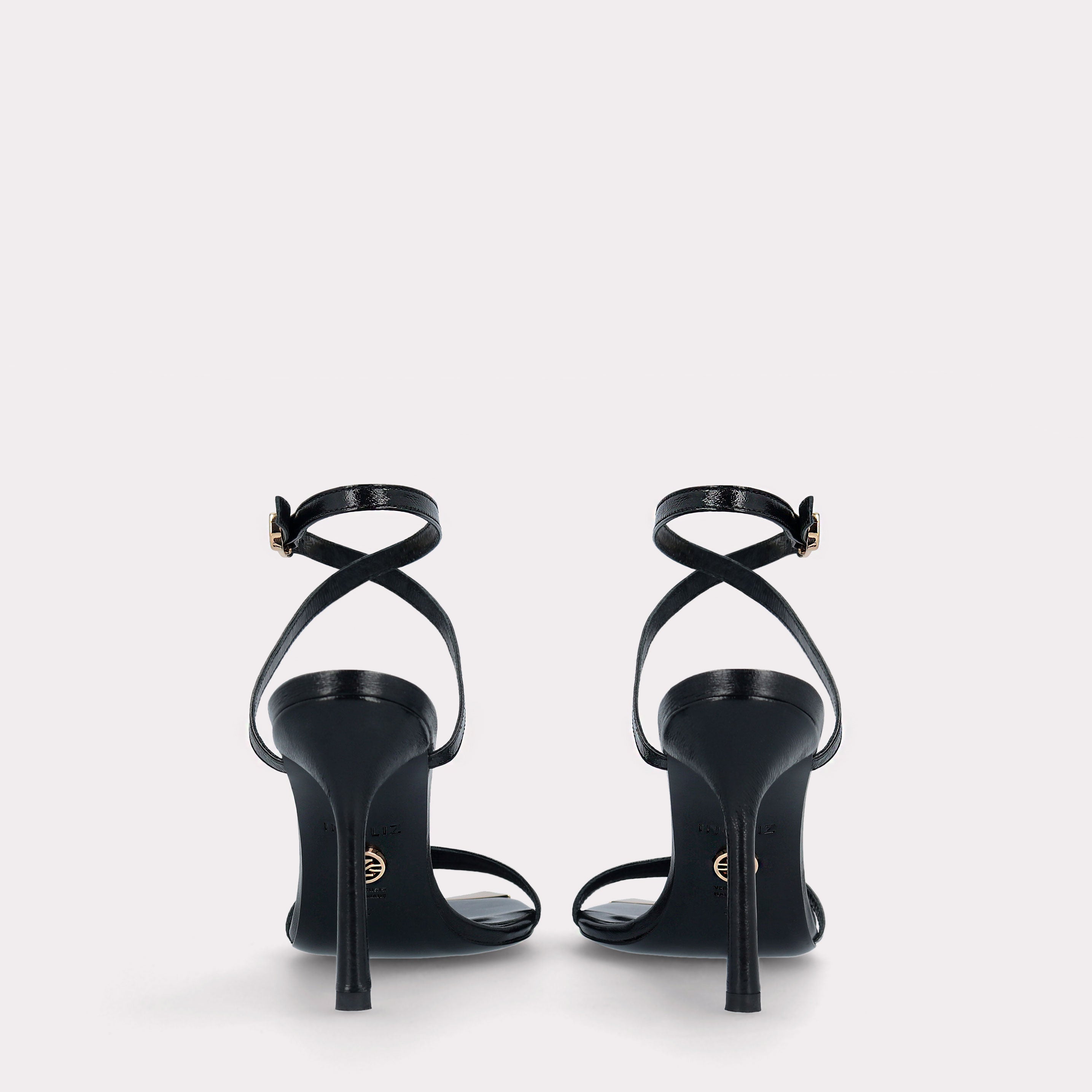ANNY 10 BLACK LEATHER SANDALS